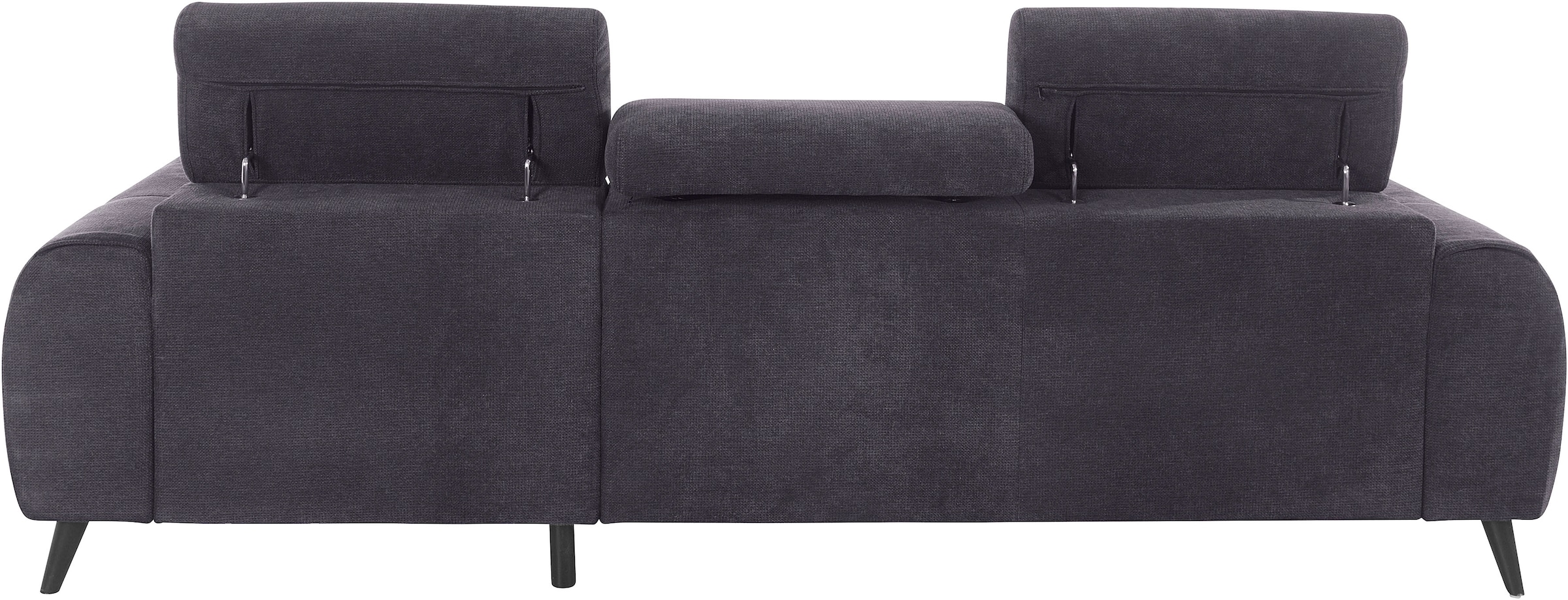 COTTA Ecksofa »Mia L-Form mit 3 Zierkissen«, wahlweise mit Bettfunktion, Bettkasten, Beleuchtung & Wireless-Charger