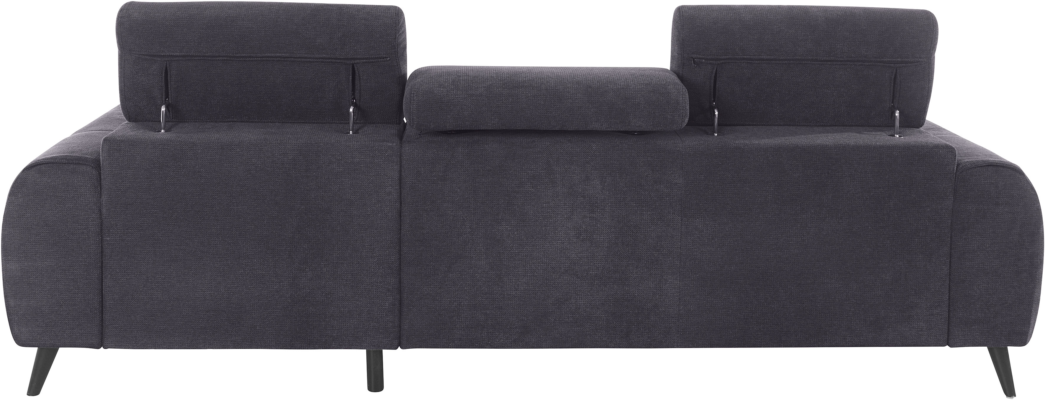 Thumbnail - COTTA Ecksofa "Mia L-Form mit 3 Zierkissen" wahlweise mit Bettfunktion, Bettkasten, Beleuchtung & Wireless-Charger