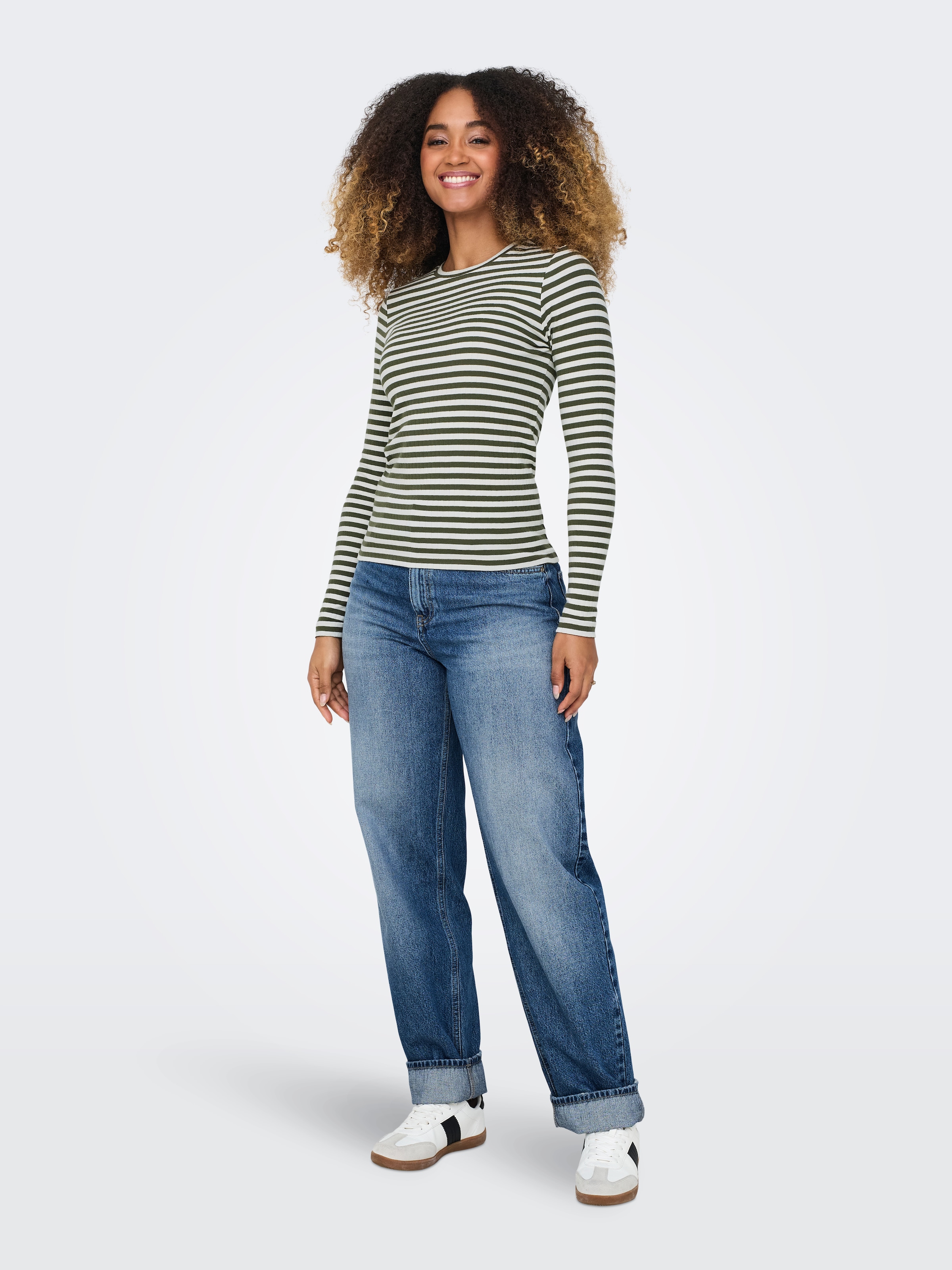 ONLY Langarmshirt »ONLAIDA L/S STRIPED TOP JRS«