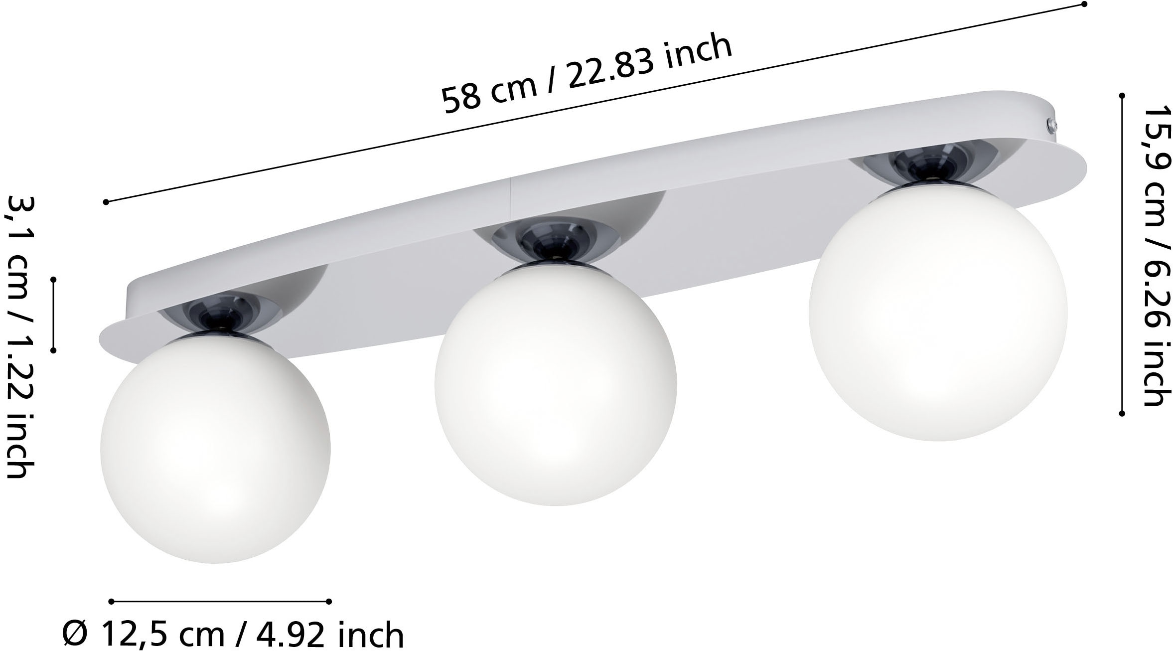 EGLO LED Deckenleuchte »CASTROVIDO Wand- / Deckenlampe - Stahl - G9 - 3X4,2W - IP44« G9 1 Stk.