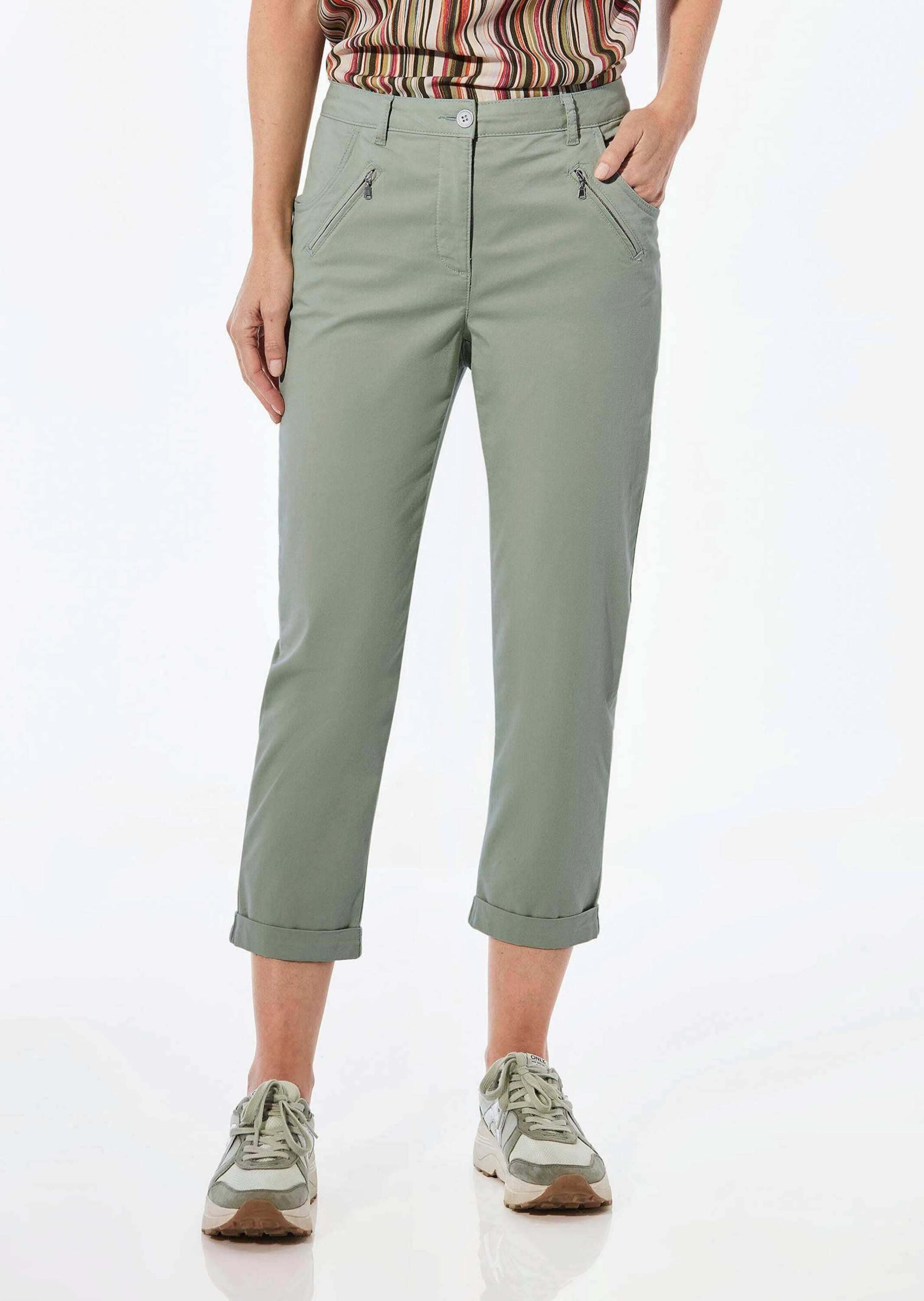 GOLDNER 7/8-Hose "Kurzgröße Lässige Chinohose mit Peach-Finish" günstig online kaufen