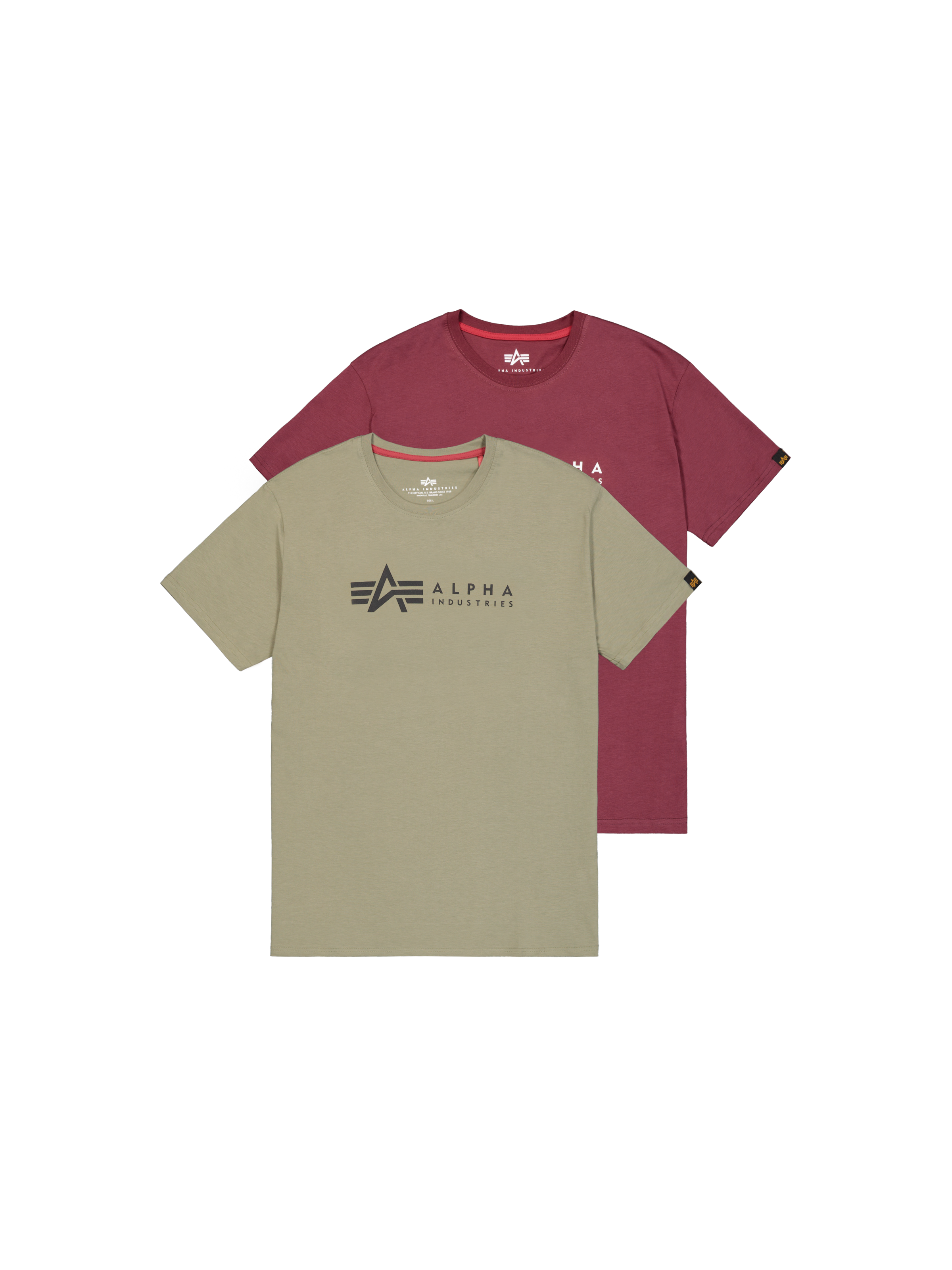 Alpha Industries Rundhalsshirt »Label T 2 Pack« Packung, 2er-Pack, 2 Stk.