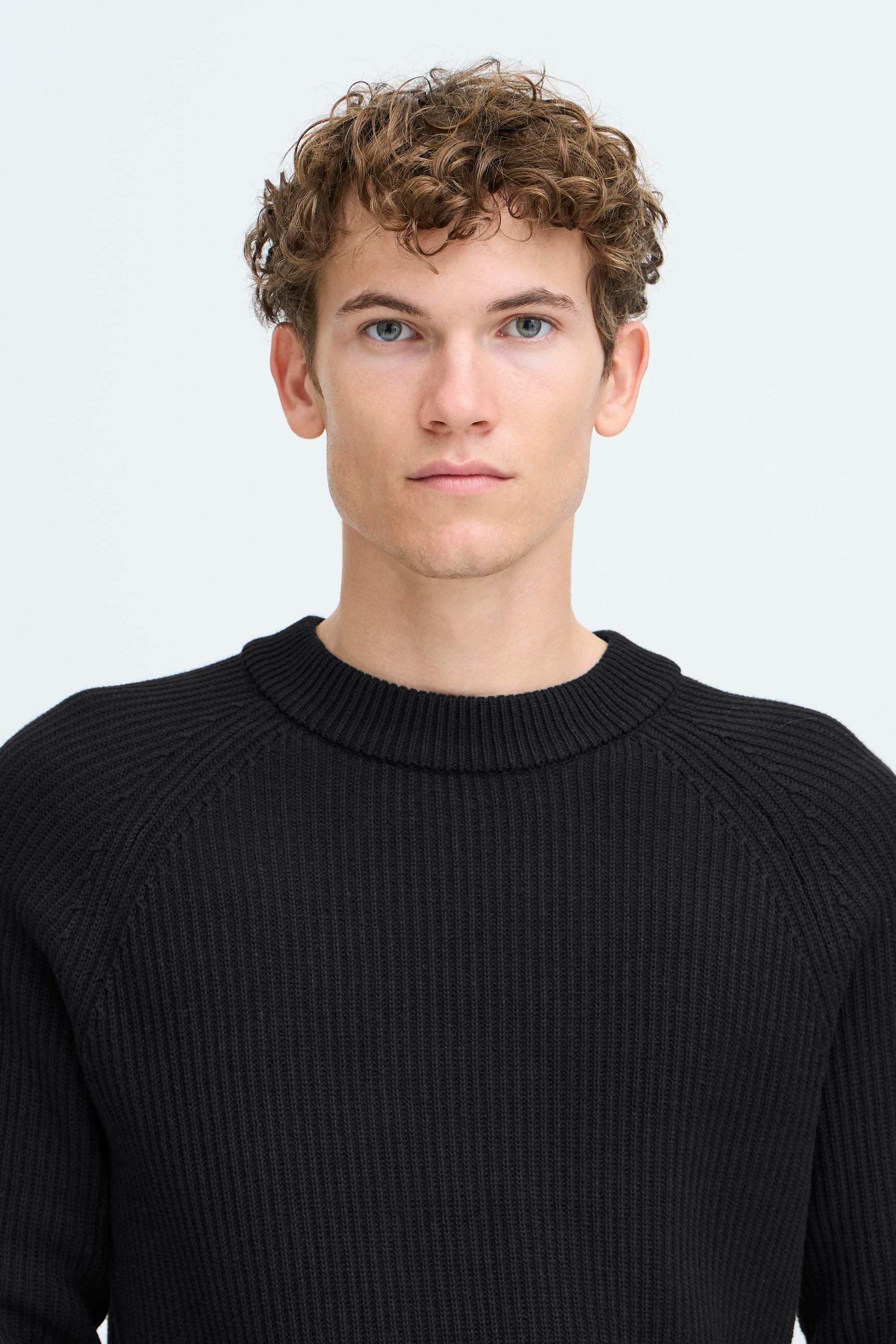 Casual Friday Strickfleece-Pullover »Strickpullover CFKRISTIAN raglan rib crew neck knit«