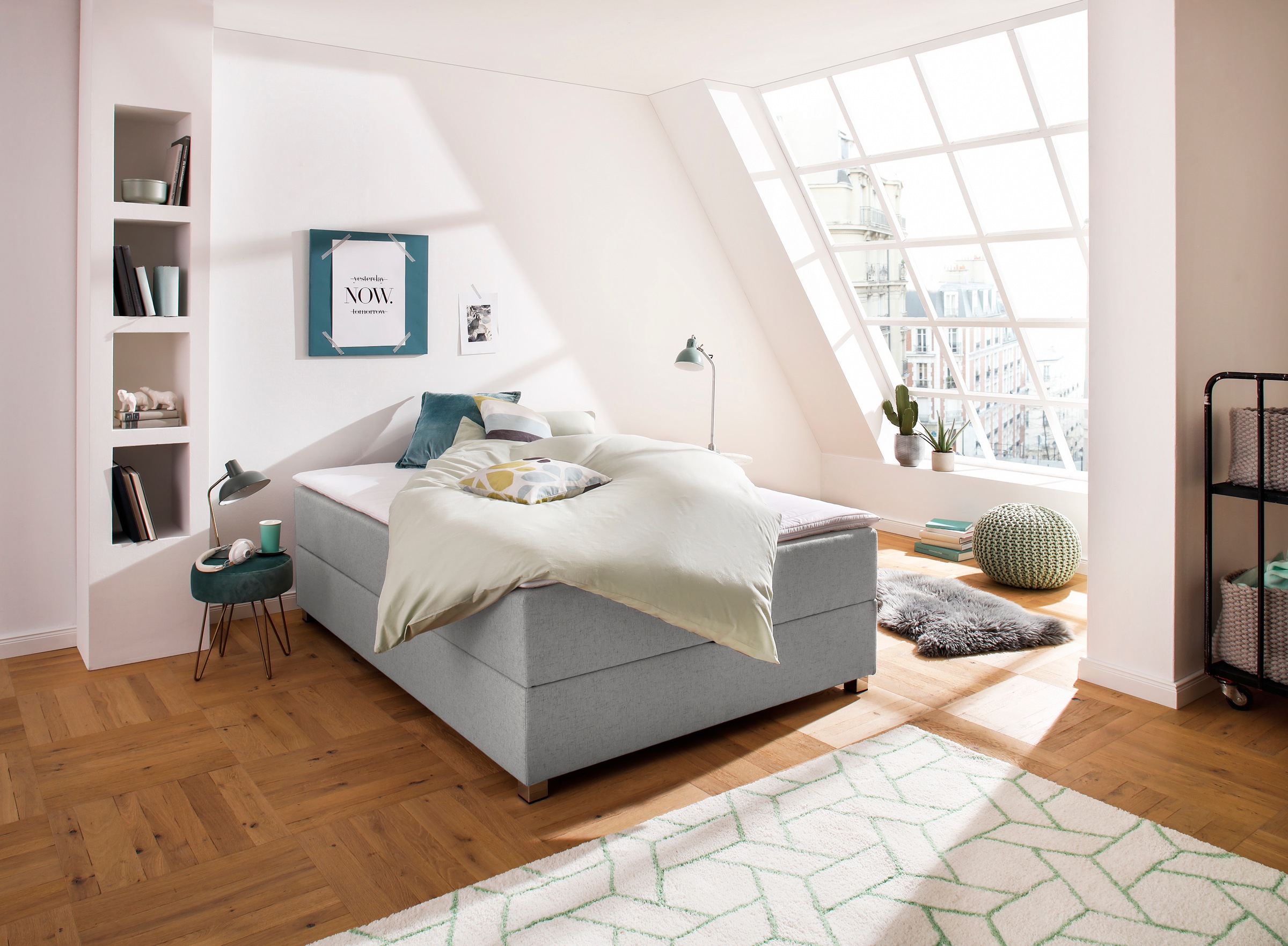 INOSIGN Boxbett »Alexis«, ohne Kopfteil - ideal für Räume mit Dachschrägen; in 4 Breiten