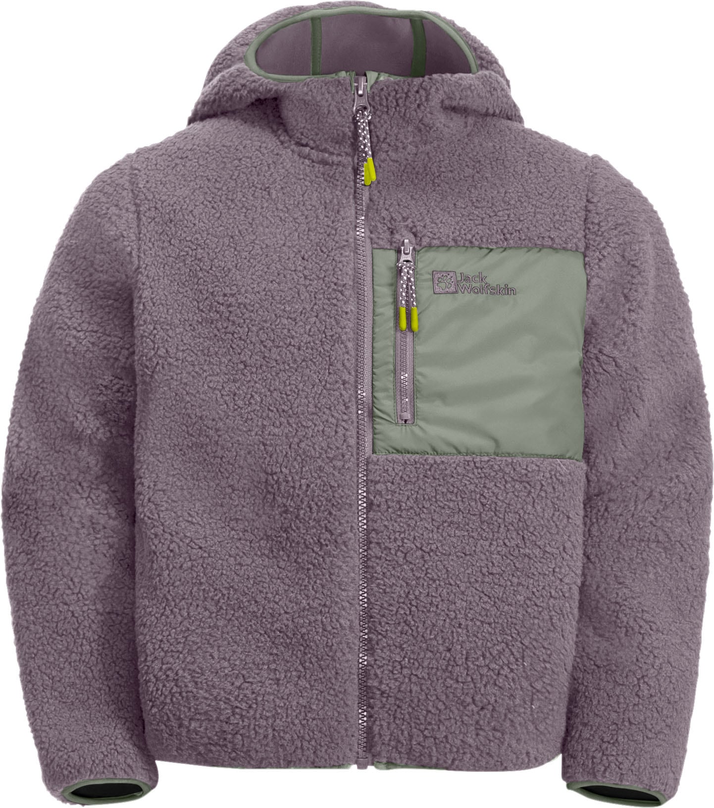 Jack Wolfskin Fleecejacke »ICE CURL HOOD JACKET für Kinder«, mit Kapuze