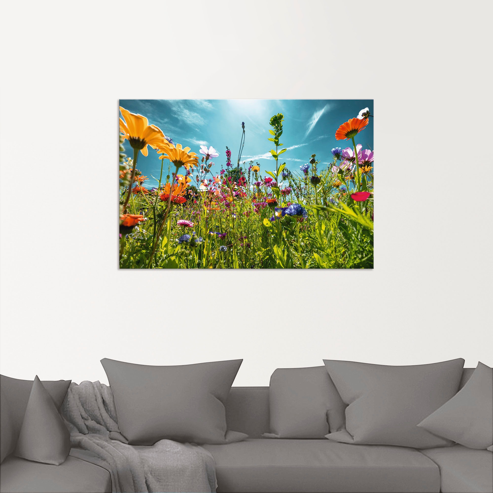 Wandbild ARTLAND "Buntes Blumenfeld", bunt (farbe bild(er): bunt), B:30cm H:20cm, Bilder, als Alubild, Leinwandbild, Poster in verschied. Größen 3