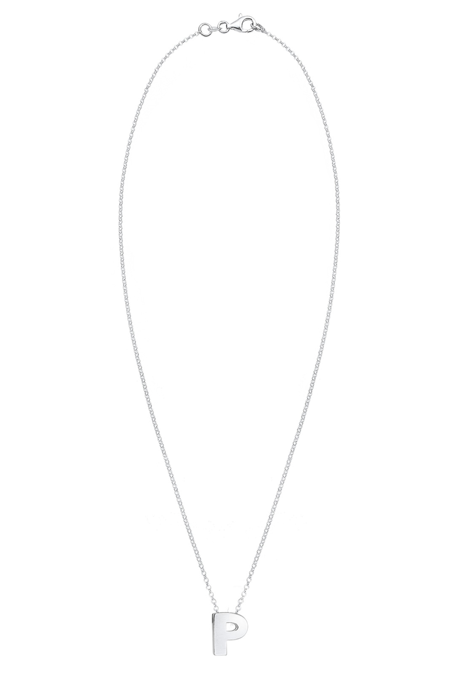 Elli Kette mit Anhänger »Buchstabe P Initialen Trend Minimal 925 Silber«