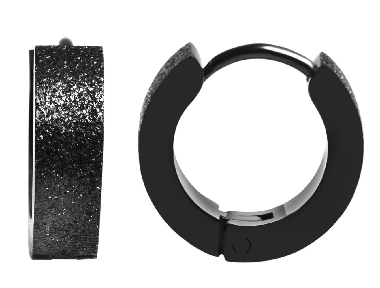 Adelia's Hinged Hoop Earring Black 2