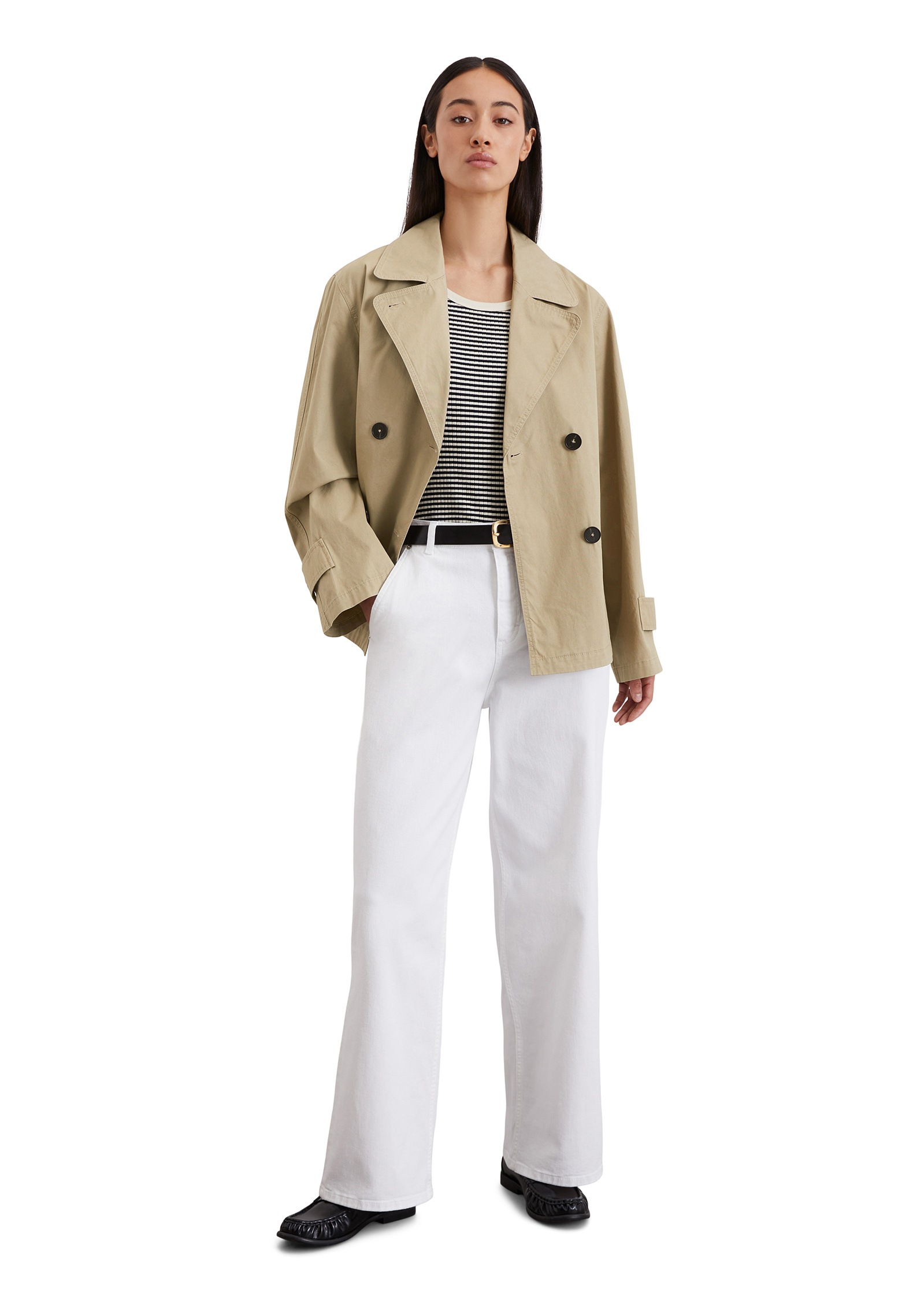 Marc O'Polo Outdoorjacke »aus Organic Cotton-Twill«, ohne Kapuze