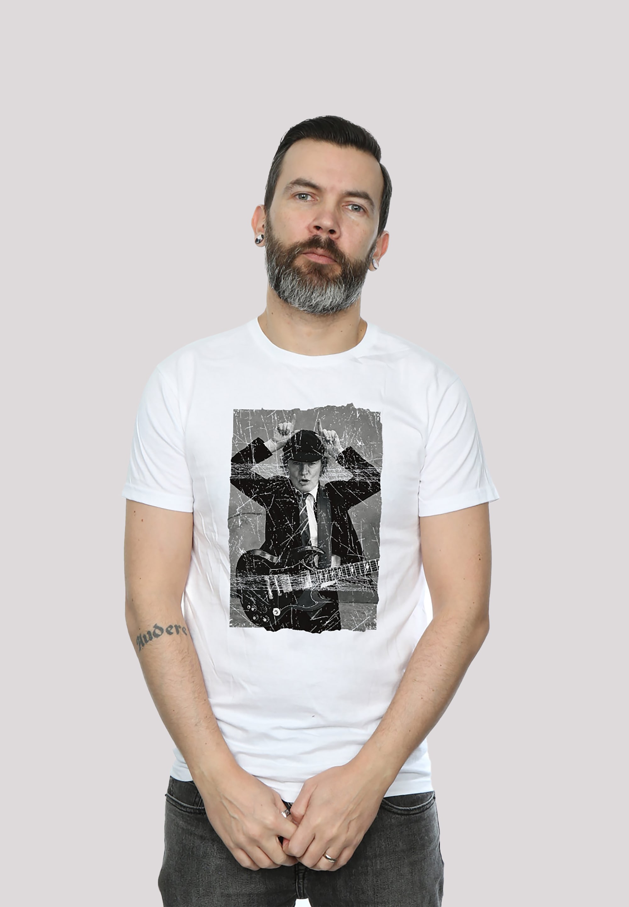 F4NT4STIC T-Shirt »ACDC Angus Young Foto für Kinder & Herren«, Print