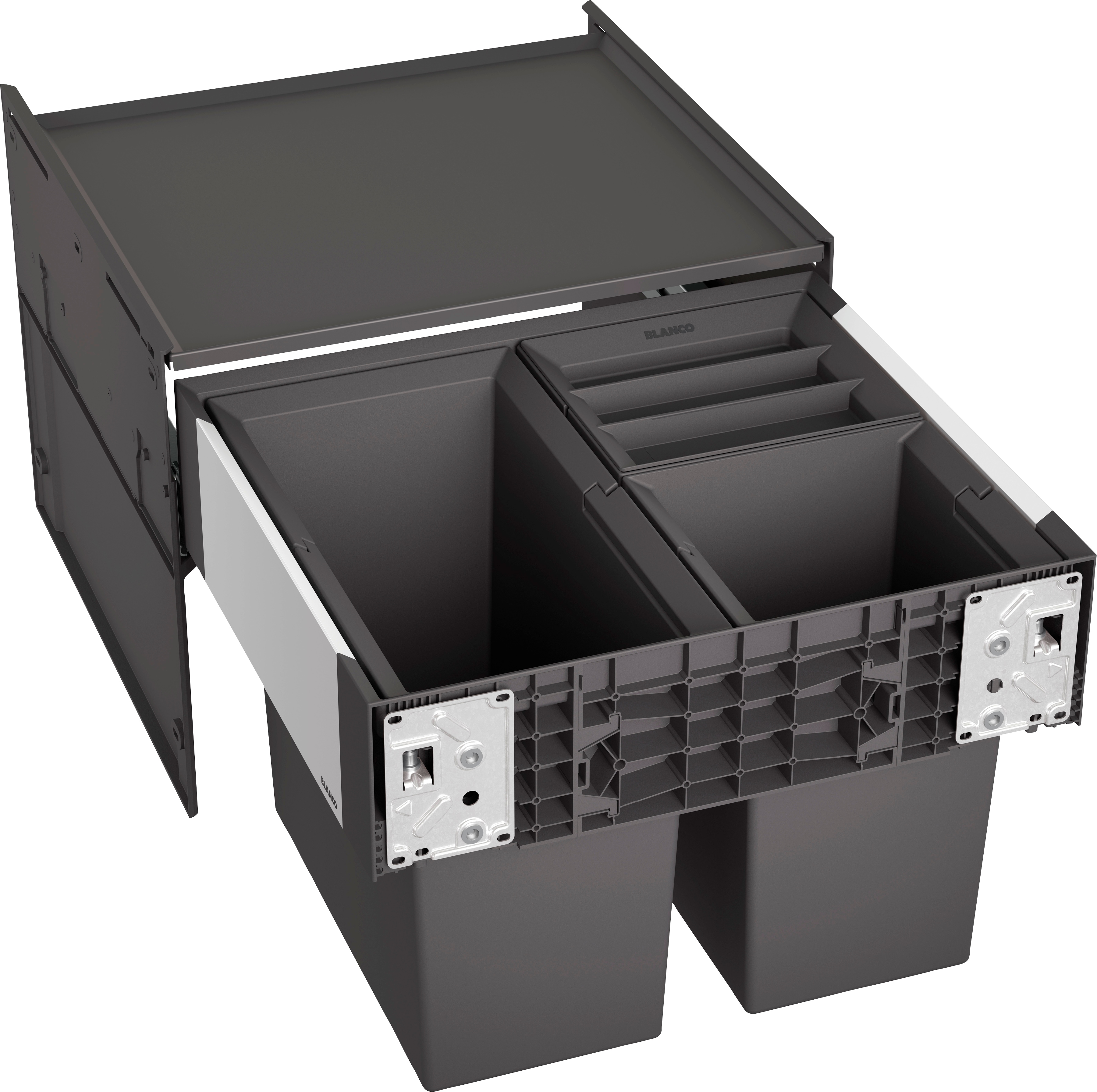 Blanco Mülltrennsystem "Select II 50/3" 3 Behälter Kunststoff, Stahlblech, 500 mm Untermass