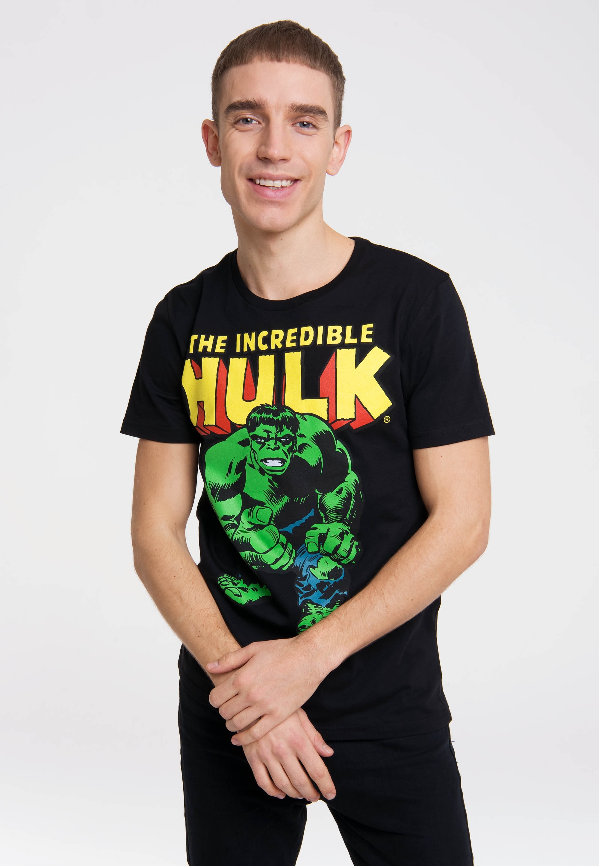 Hulk-Print Hulk«, kaufen tollem ▷ mit T-Shirt Incredible »The | LOGOSHIRT BAUR