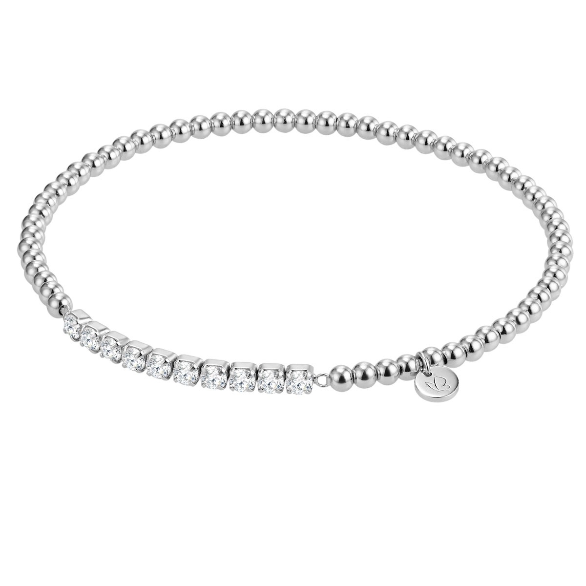 "Armband GLANZSTÜCKE MÜNCHEN ""GSM910"", silber (silber, weiß), Armbänder, Damen, Silber 925 (Sterlingsilber), Armband, aus Sterling Silber"