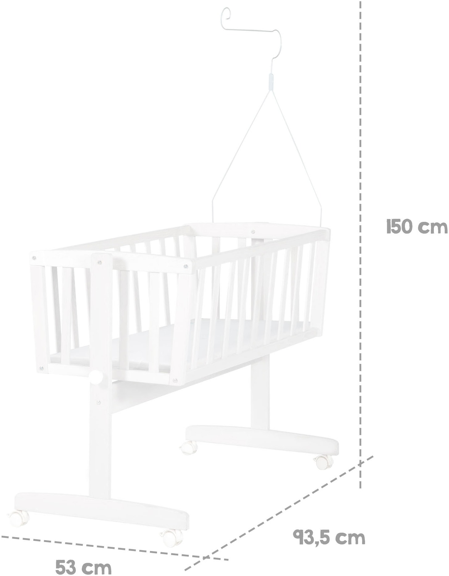 roba® Stubenbett »Woodland Buddies, Komplettwiegenset«, mit Komplettausstattung