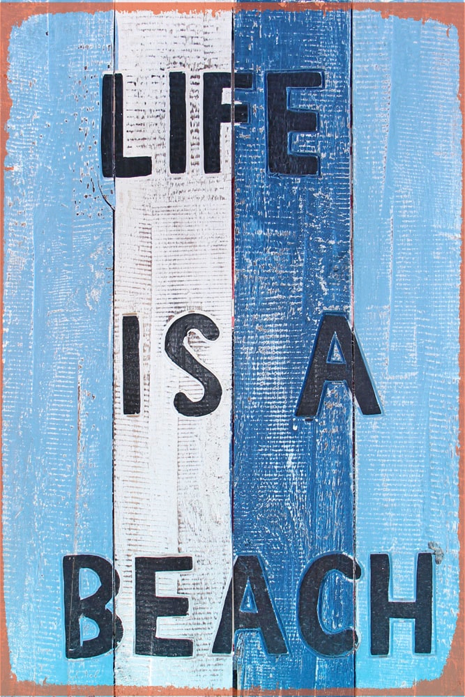 queence Metallbild »Beach«, Sprüche, (1 St.) kaufen BAUR