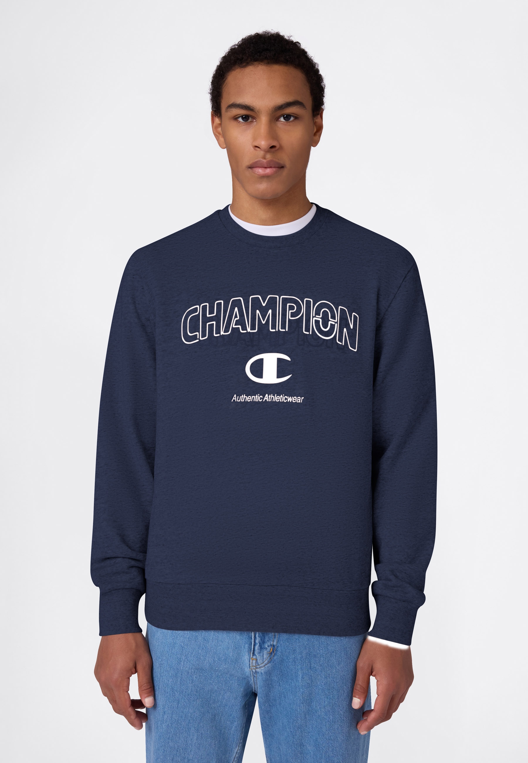Champion Sweatshirt "Graphic Terry Crewneck Sweatshirt", mit Rundhalsausschnitt, ohne Verschluss, aus Baumwolle und Polyester