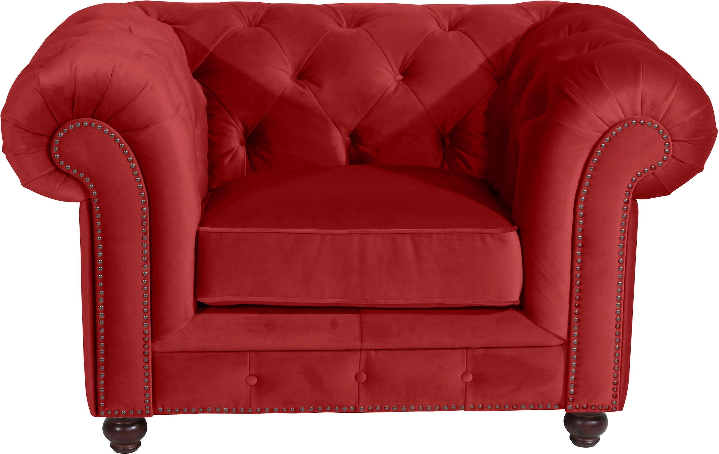 Max Winzer Chesterfield-Sessel "Old England, Loungesessel, modern, Retro und elegant, bequemer Sessel", mit edler Knopfh