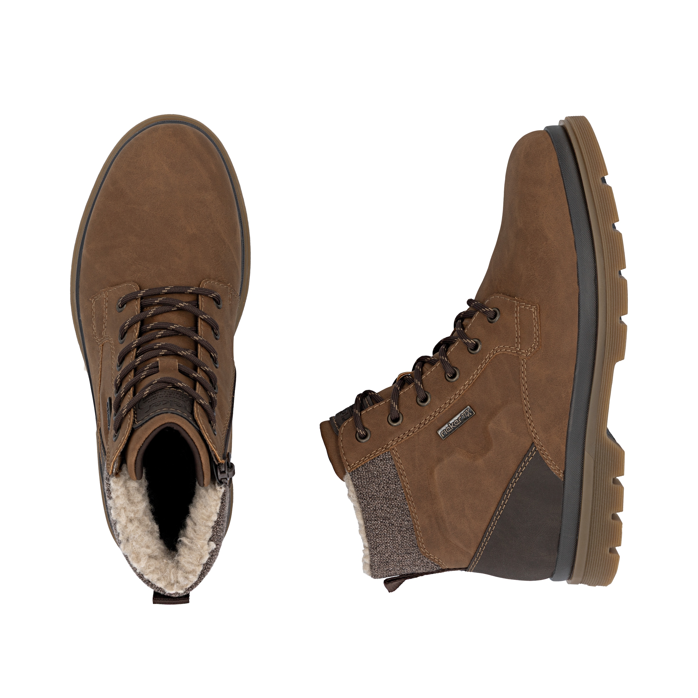 Rieker Winterstiefelette, Winterboots, Schnürboots mit Innenreißverschluss und RiekerTex