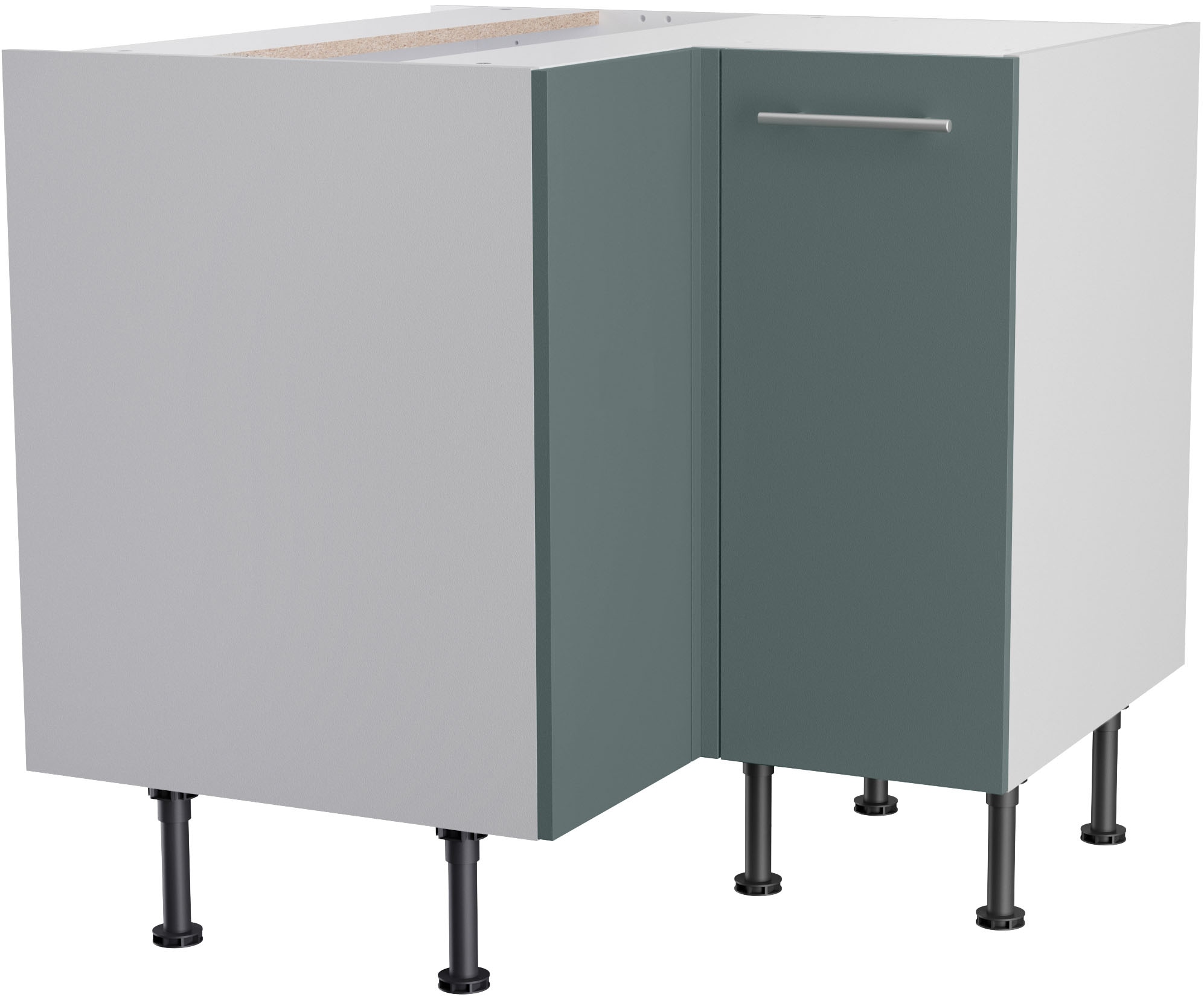 KOCHSTATION Eckunterschrank "KS-Bern2", Breite 90 x 90 cm, 1 Tür, 1 Einlege günstig online kaufen