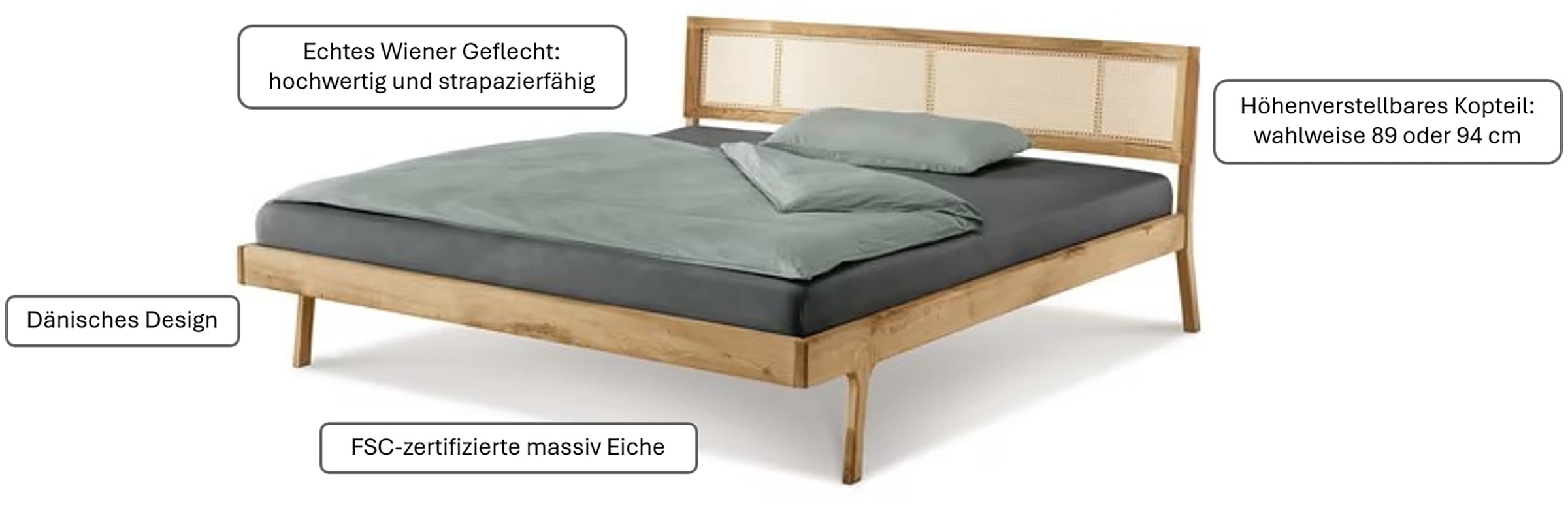 andas Bett "Hällevik Doppelbett, Massivholzbett, hyggeliger Stil", massive günstig online kaufen