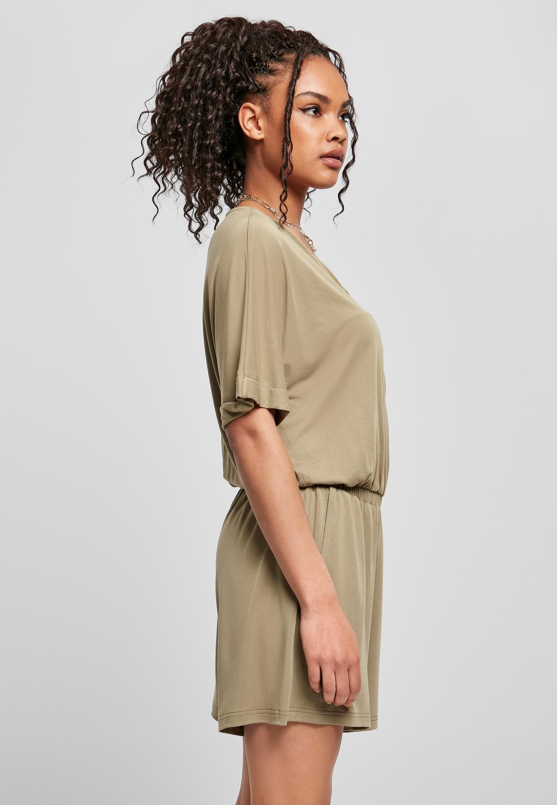 URBAN CLASSICS Jumpsuit »Urban Classics Damen Ladies Short Modal Jumpsuit«, (1 tlg.)