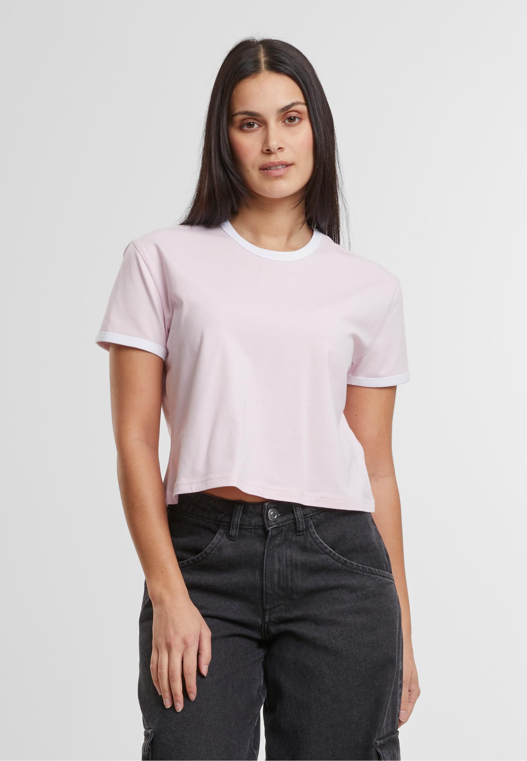 URBAN CLASSICS T-Shirt »Urban Classics Ladies Contrast Retro T-Shirt«, (1 tlg.)