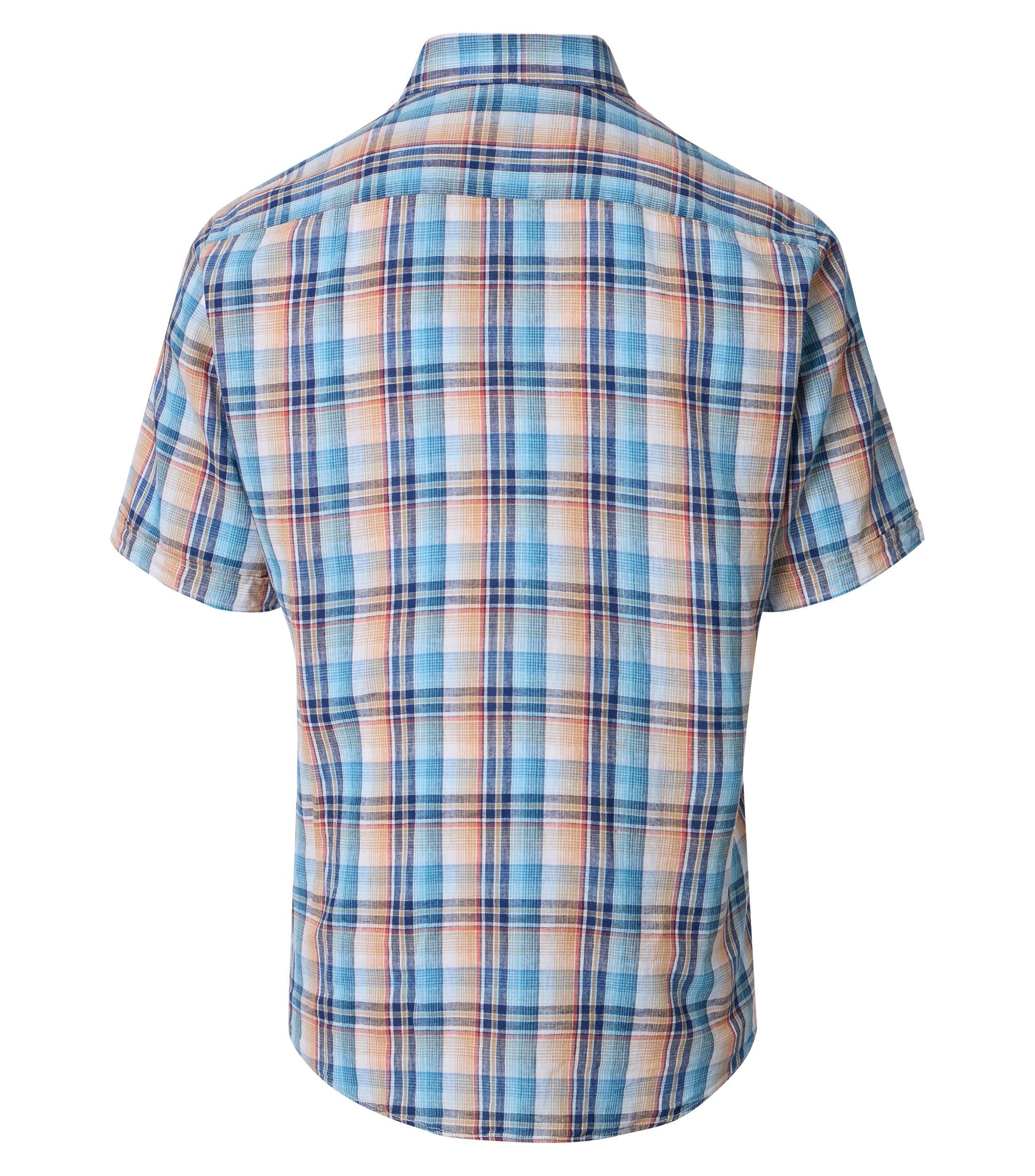 CASAMODA Kurzarmhemd »CASAMODA Leinenhemd Kurzarm kariert«