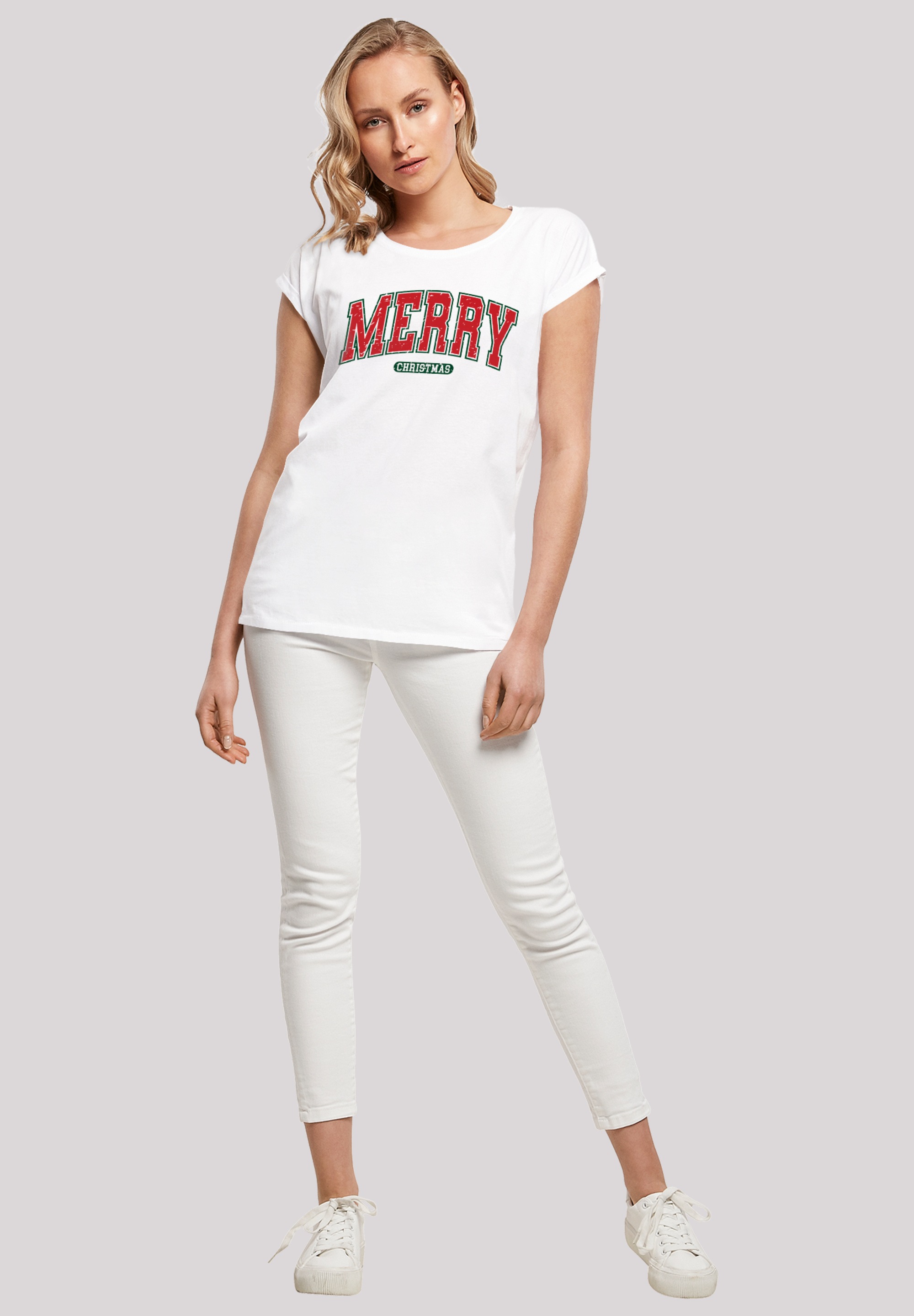 F4NT4STIC T-Shirt »Weihnachten Varsity Retro« Premium Qualität