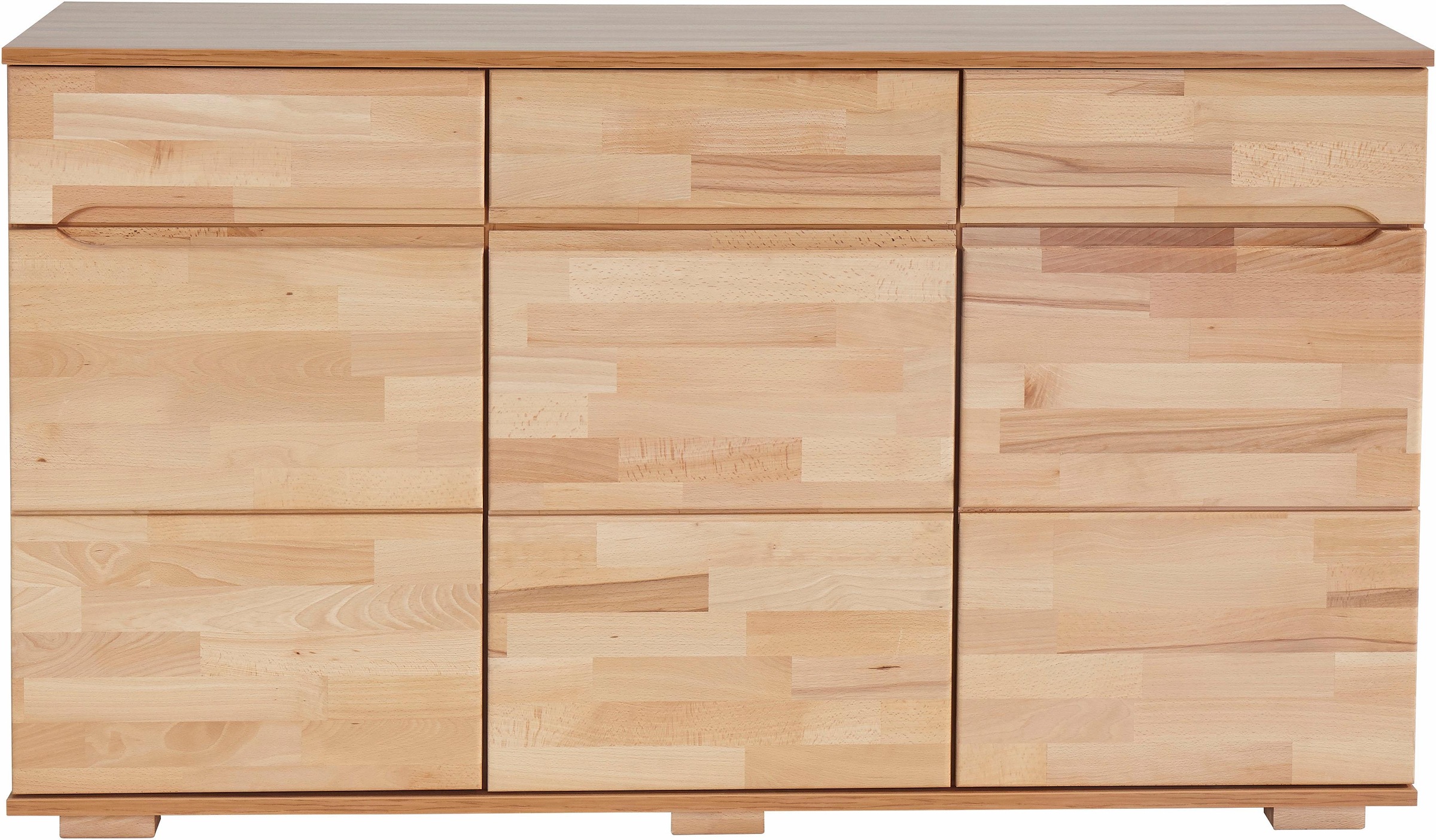 Home affaire Sideboard "Ribe,150cm breit,40 cm tief, Fronten Massivholz,6 F günstig online kaufen