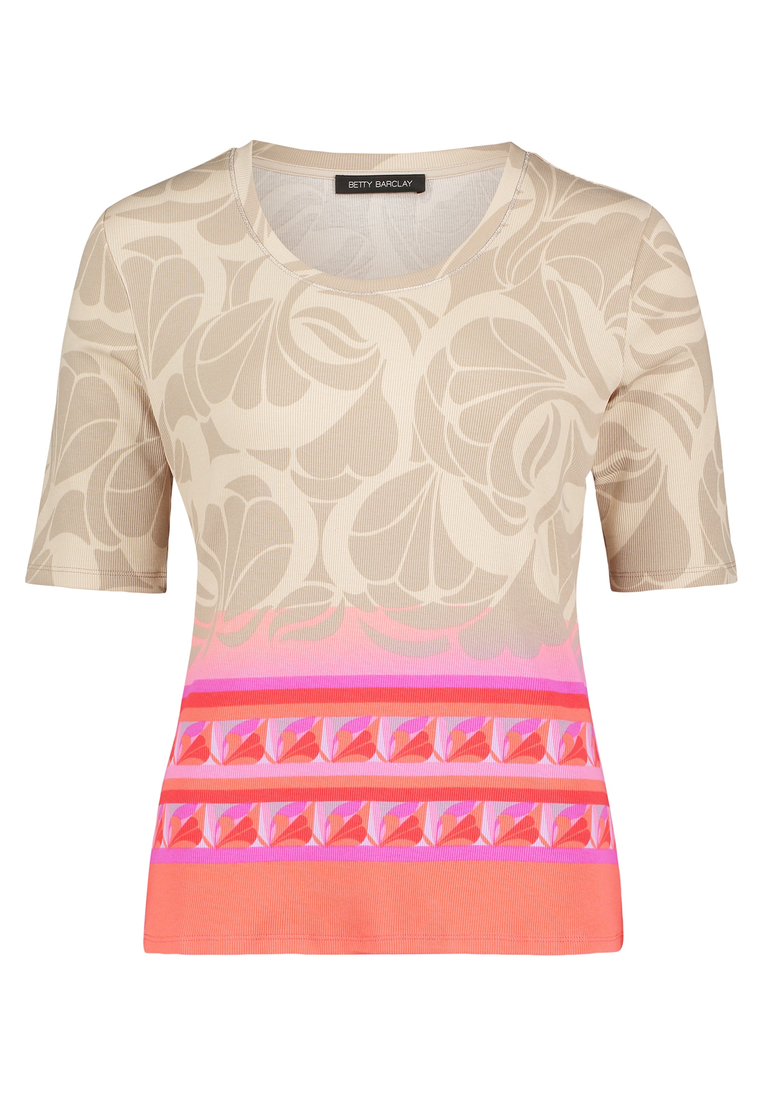 Betty Barclay Kurzarmshirt »Betty Barclay Basic Shirt mit Rippenstruktur«, (1 tlg.), Material