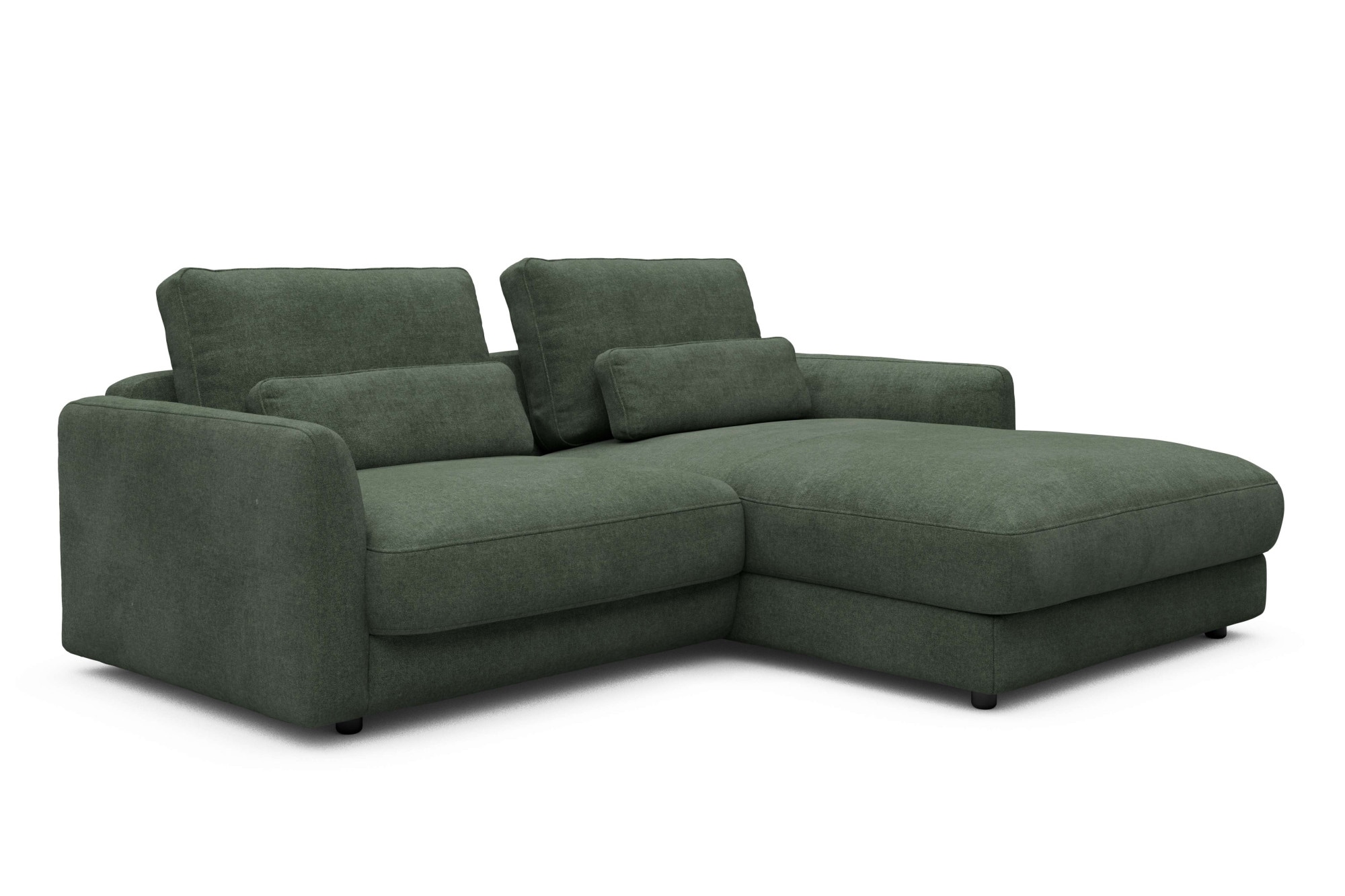 Ecksofa TENKSOM, B:225cm H:68cm T:171cm, grün, Wohnzimmer, Sofas, "Polsterecke, L-Form, Eckcouch, mit Federkern, inkl. Kissen", legerer Sitzkomfort