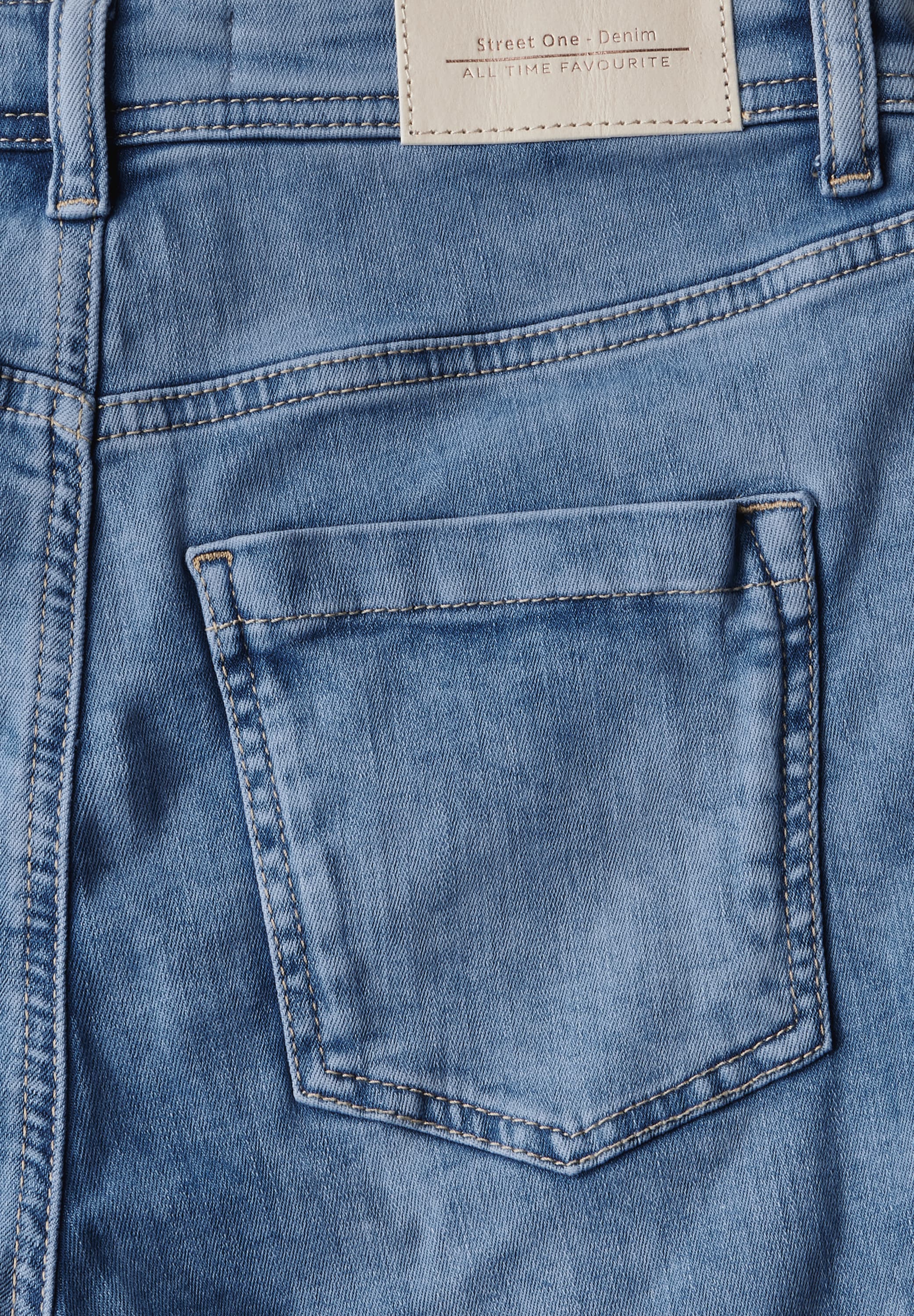 STREET ONE Slim-fit-Jeans, aus Baumwolle mit Stretchanteil