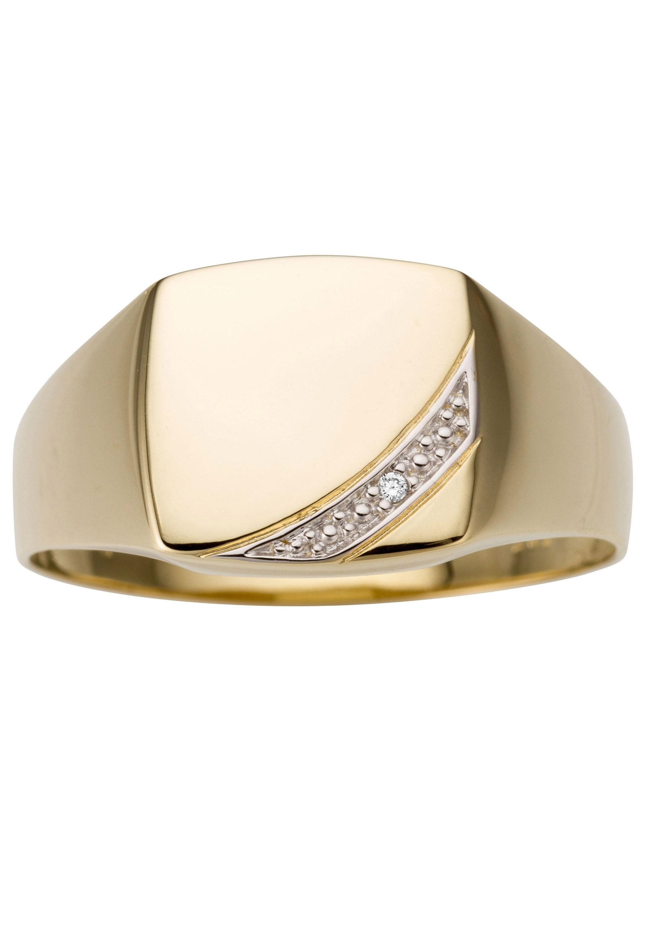 Firetti Goldring »Schmuck mit Fassung, | massiv«, BAUR Brillant bestellen rhodinierte ▷ Siegelring, Bicolor, Geschenk