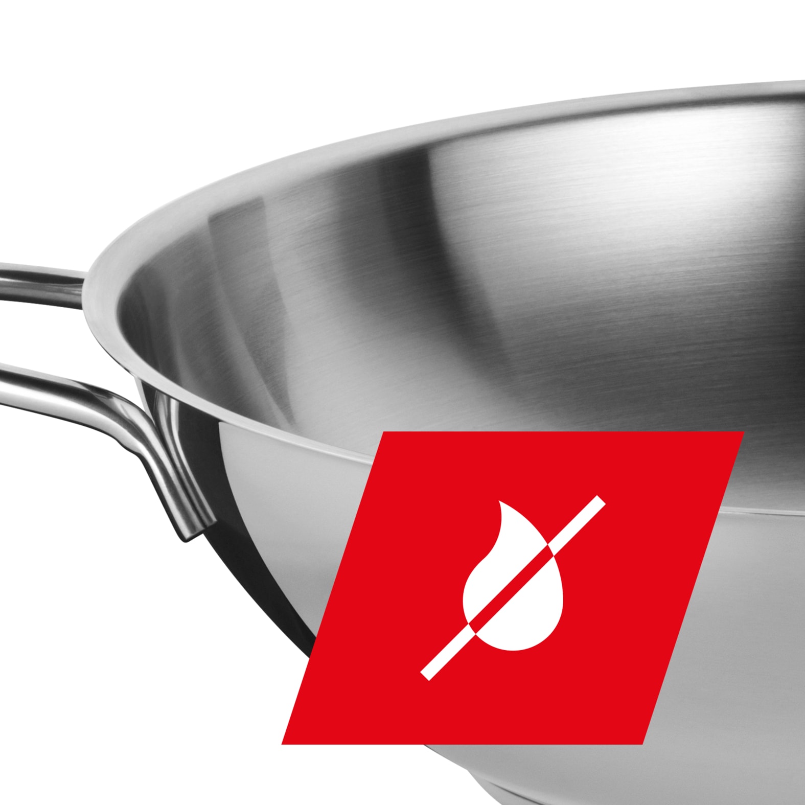 Silit Wok »Wokpfanne Induktion«, Cromargan® Edelstahl Rostfrei 18/10, (1 tlg.), ideal für energiesparendes Kochen, für alle Herdarten geeignet