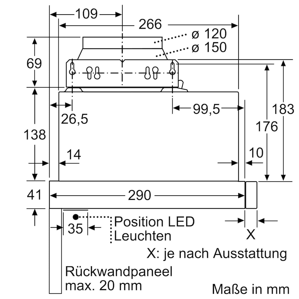 SIEMENS Flachschirmhaube »LI94LB530«