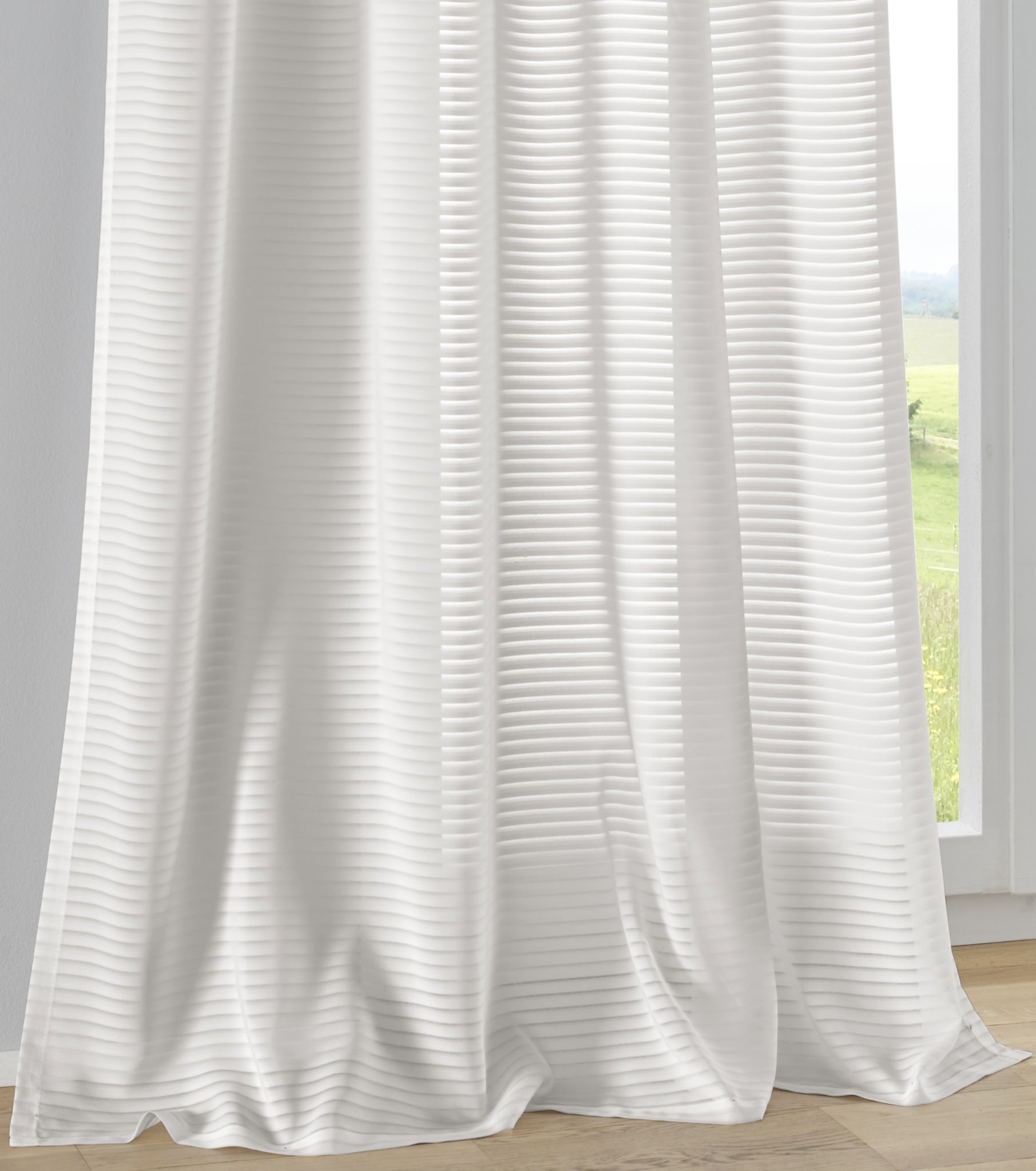 Kutti Vorhang »Arrego Vorhang« Ösen 1 Stk. tlg. Gardine gestreift(1 St)