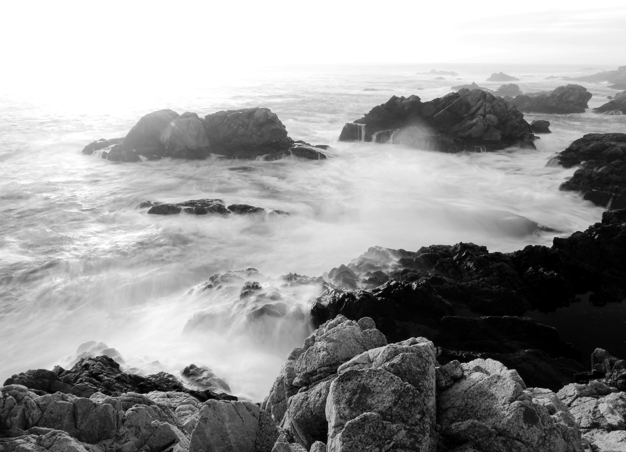 Papermoon Fototapete »Strand Schwarz & Weiß«