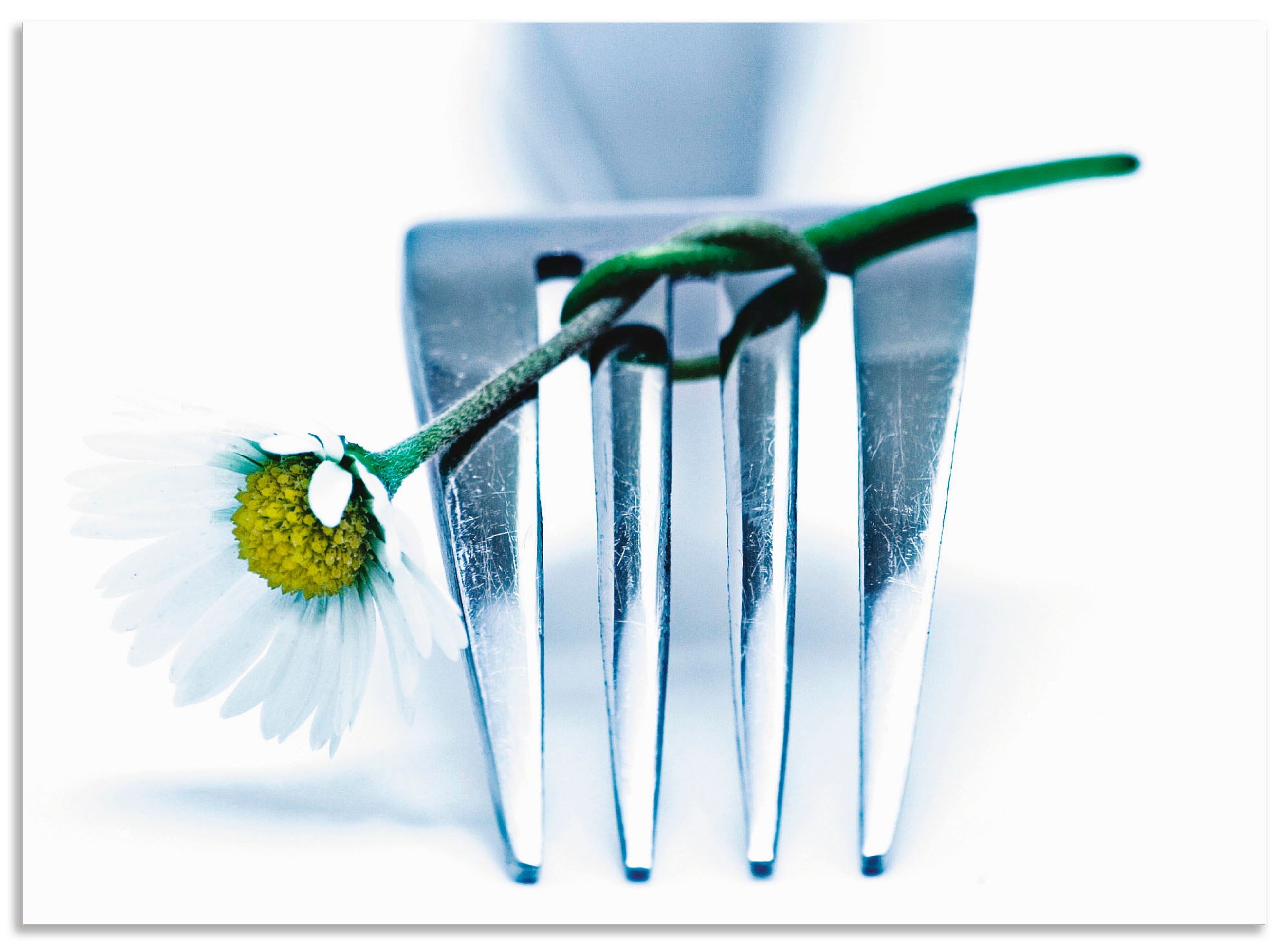 Artland Küchenrückwand "Gabel und Blume", (1 tlg.), Alu Spritzschutz mit Kl günstig online kaufen