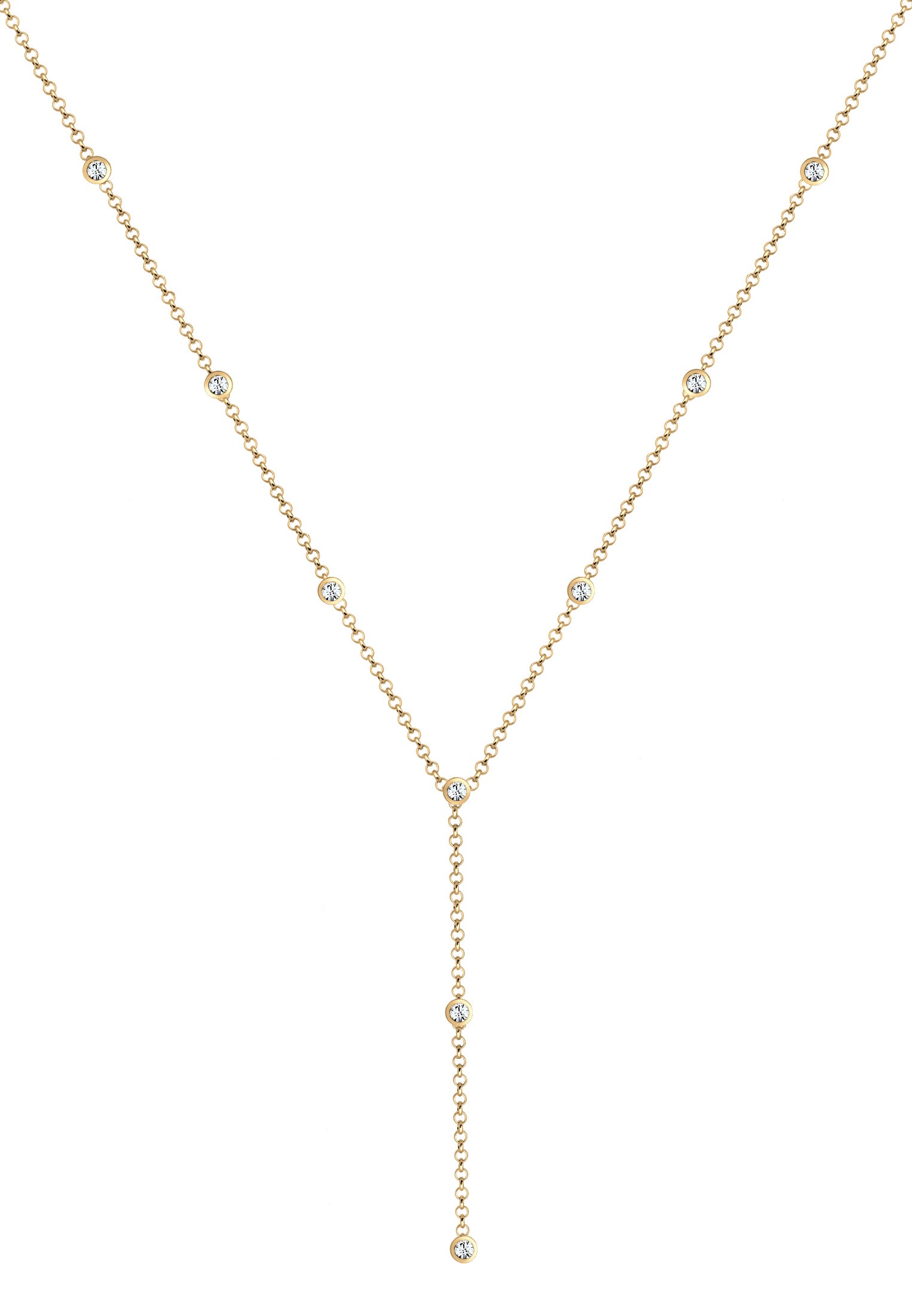 Elli Collierkettchen »Y-Kette 925 Silber, mit Kristallen von Swarovski®«
