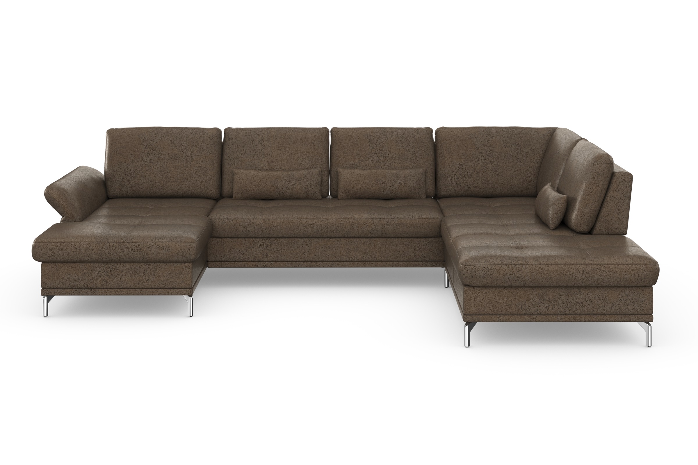 Home affaire Wohnlandschaft "Palm Beach U-Form" Federkern, mit Sitztiefenve günstig online kaufen