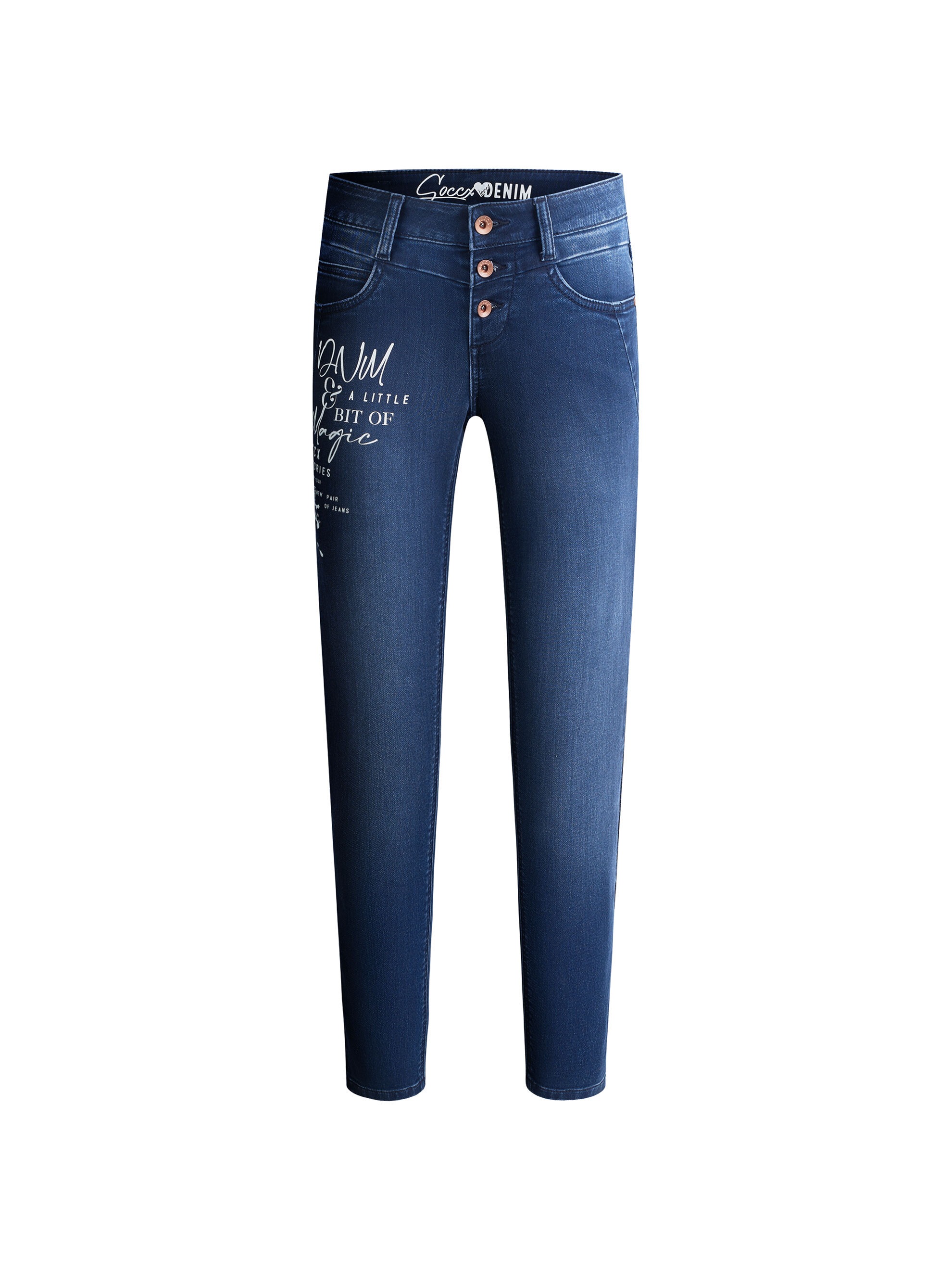 SOCCX Slim-fit-Jeans mit normaler Leibhöhe