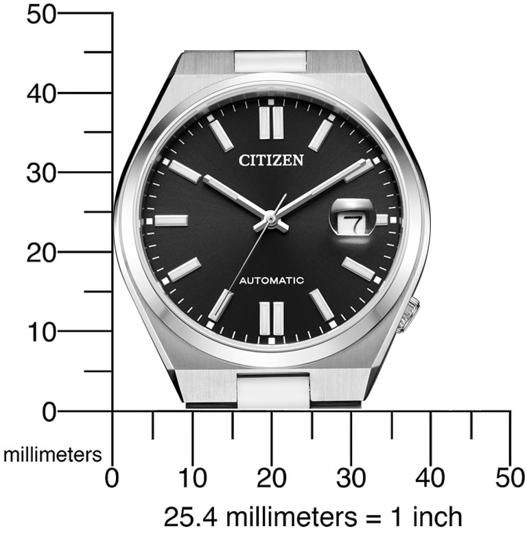 Citizen Automatikuhr »NJ0150-81E«, Armbanduhr, Damenuhr, Herrenuhr, Edelstahlarmband, Saphirglas, Datum