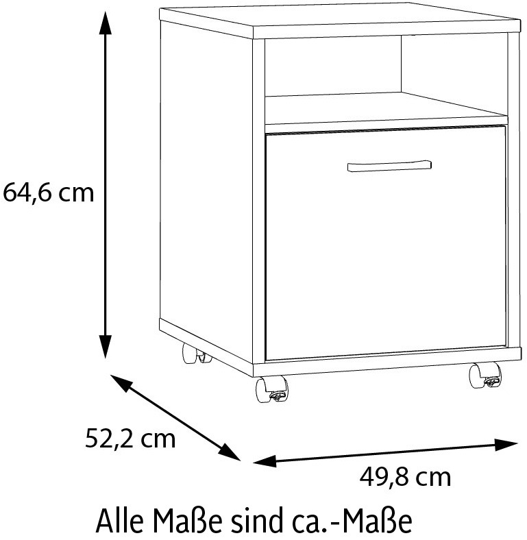 FORTE Rollcontainer »Keflav«, Breite 49,8 cm