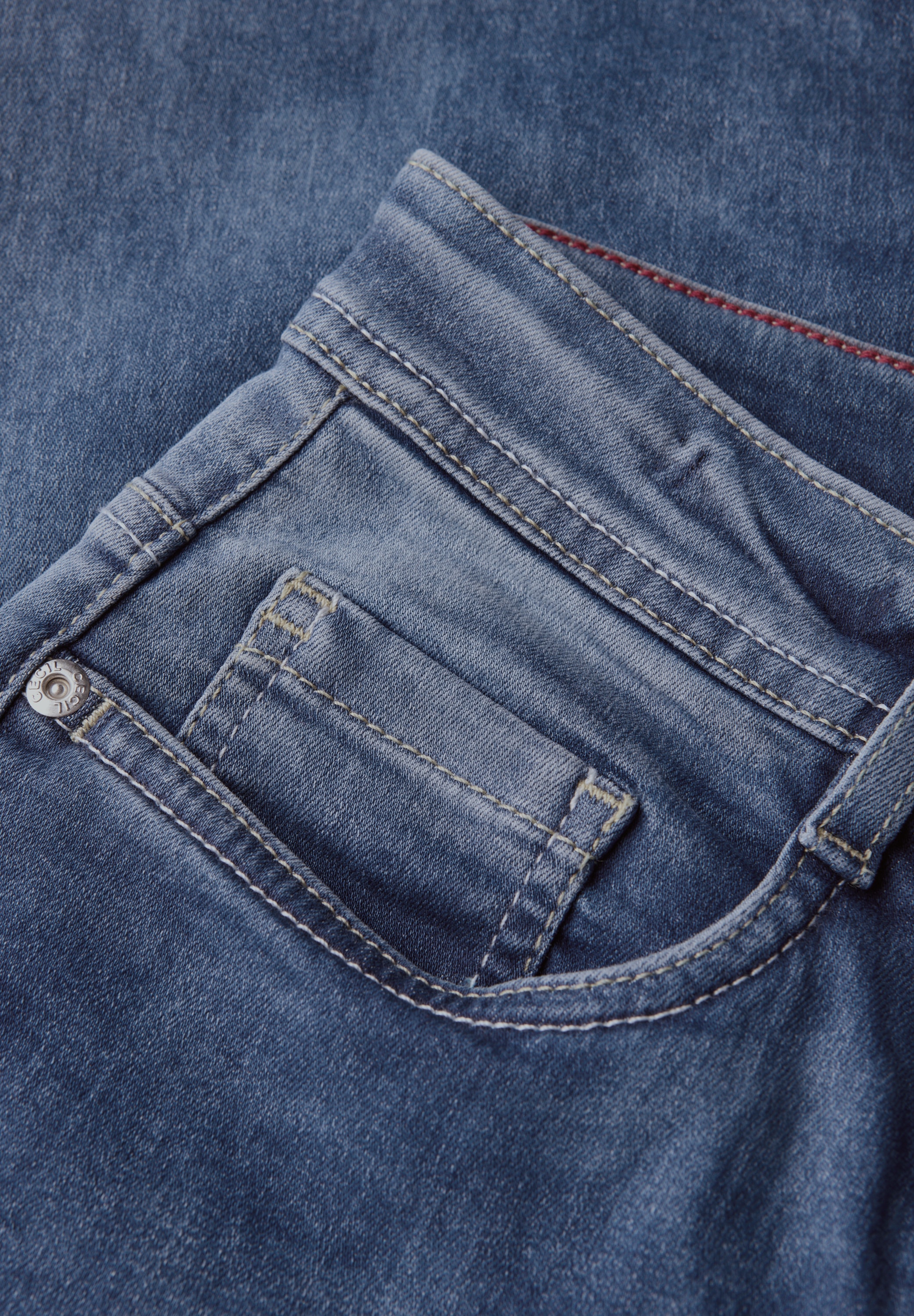 Cecil Gerade Jeans, High Waist