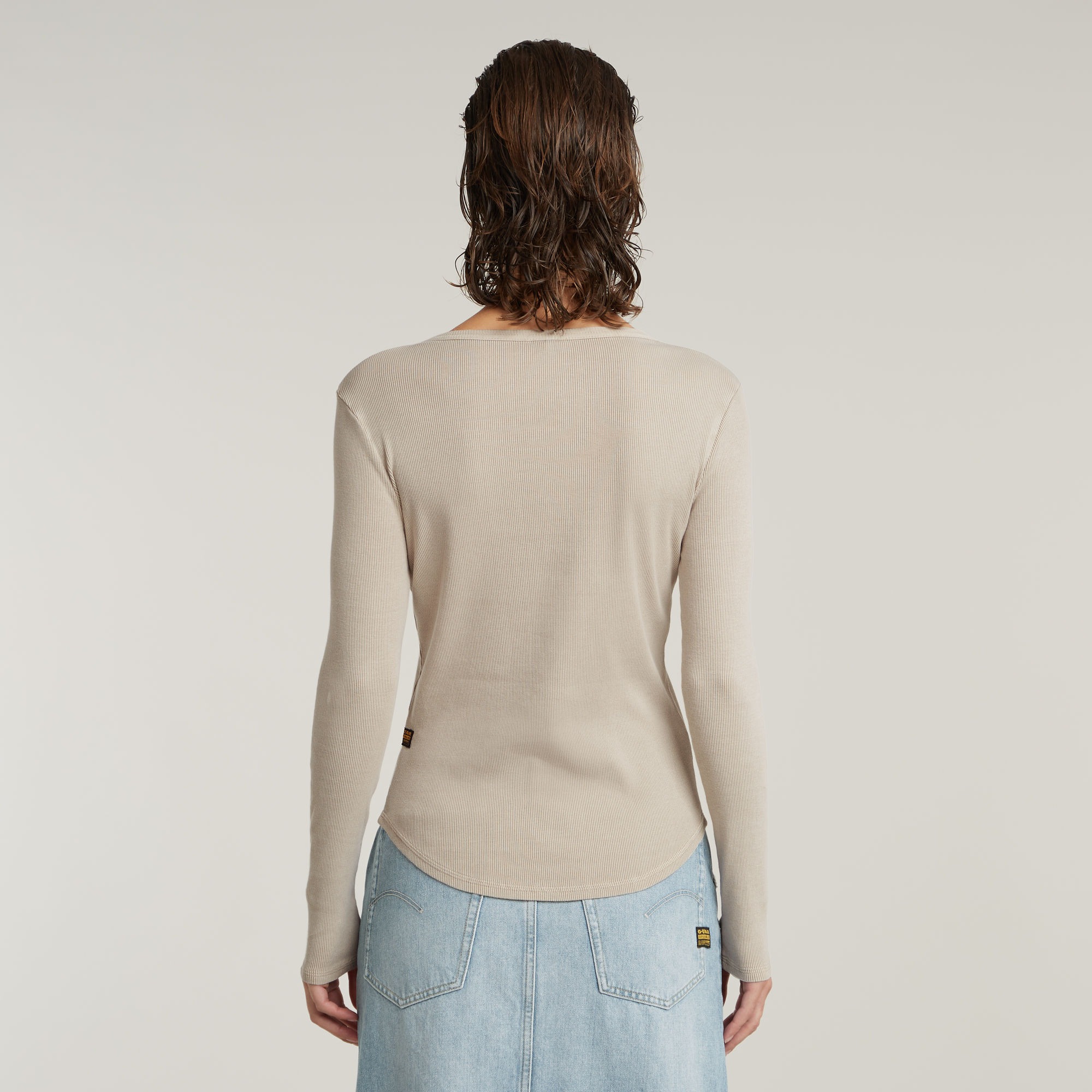 G-STAR Langarmshirt "Deep v slim", mit Knopfverschluss günstig online kaufen