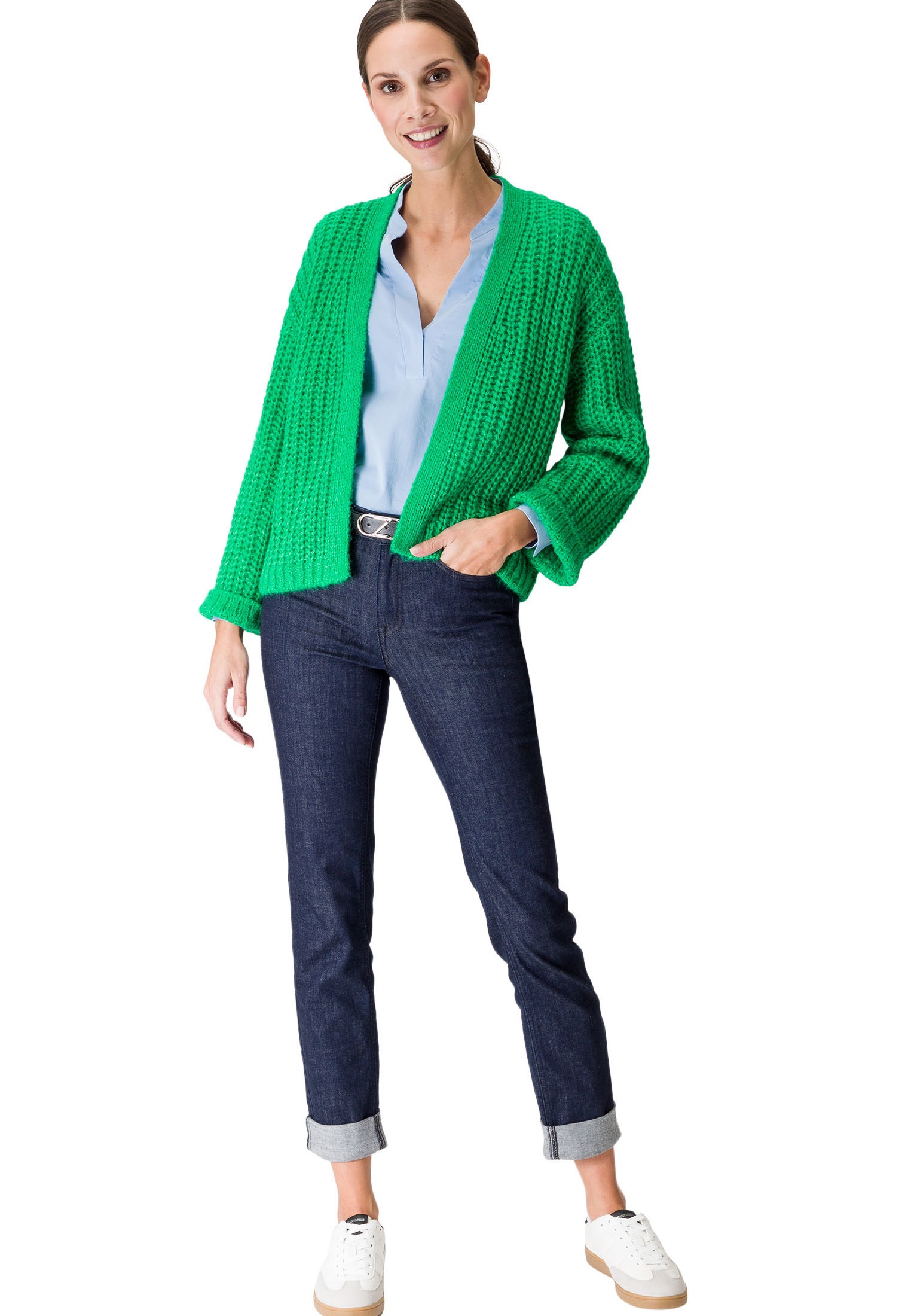 Zero Strickjacke »zero Strickjacke offener Style«, Plain/ohne Details