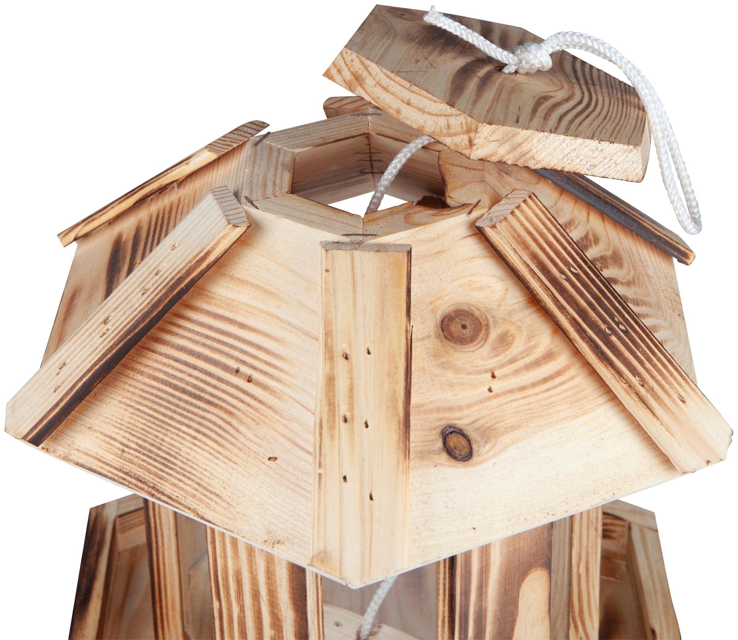 Windhager Vogelhaus »Wilder Kaiser, Vogelfuttersilo aus Echtholz« Futterstation inkl. Aufhängung und Sitzmöglichkeit, Füllvolumen 3l