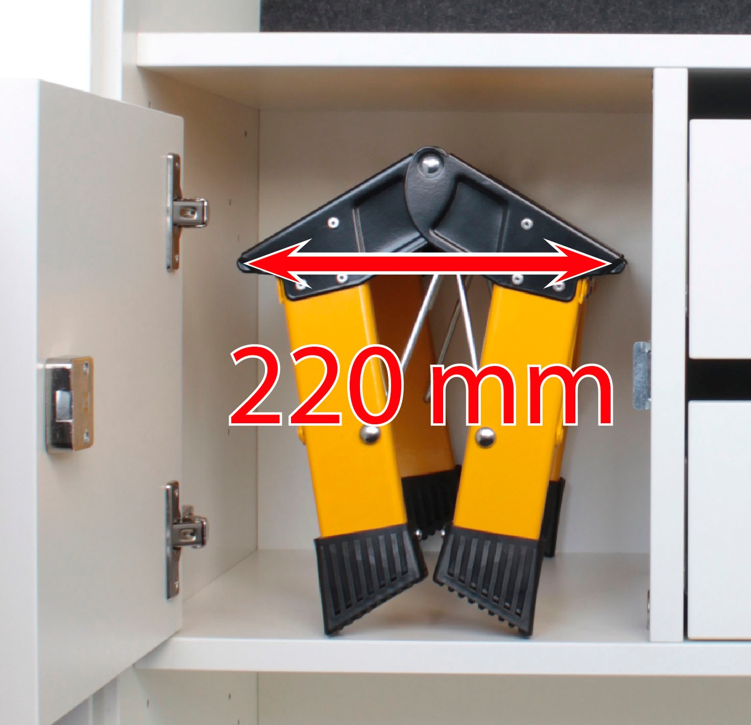 KRAUSE Trittleiter »Treppy Plusline Alu« Aluminium, 1x1 Stufen, Arbeitshöhe ca. 220 cm