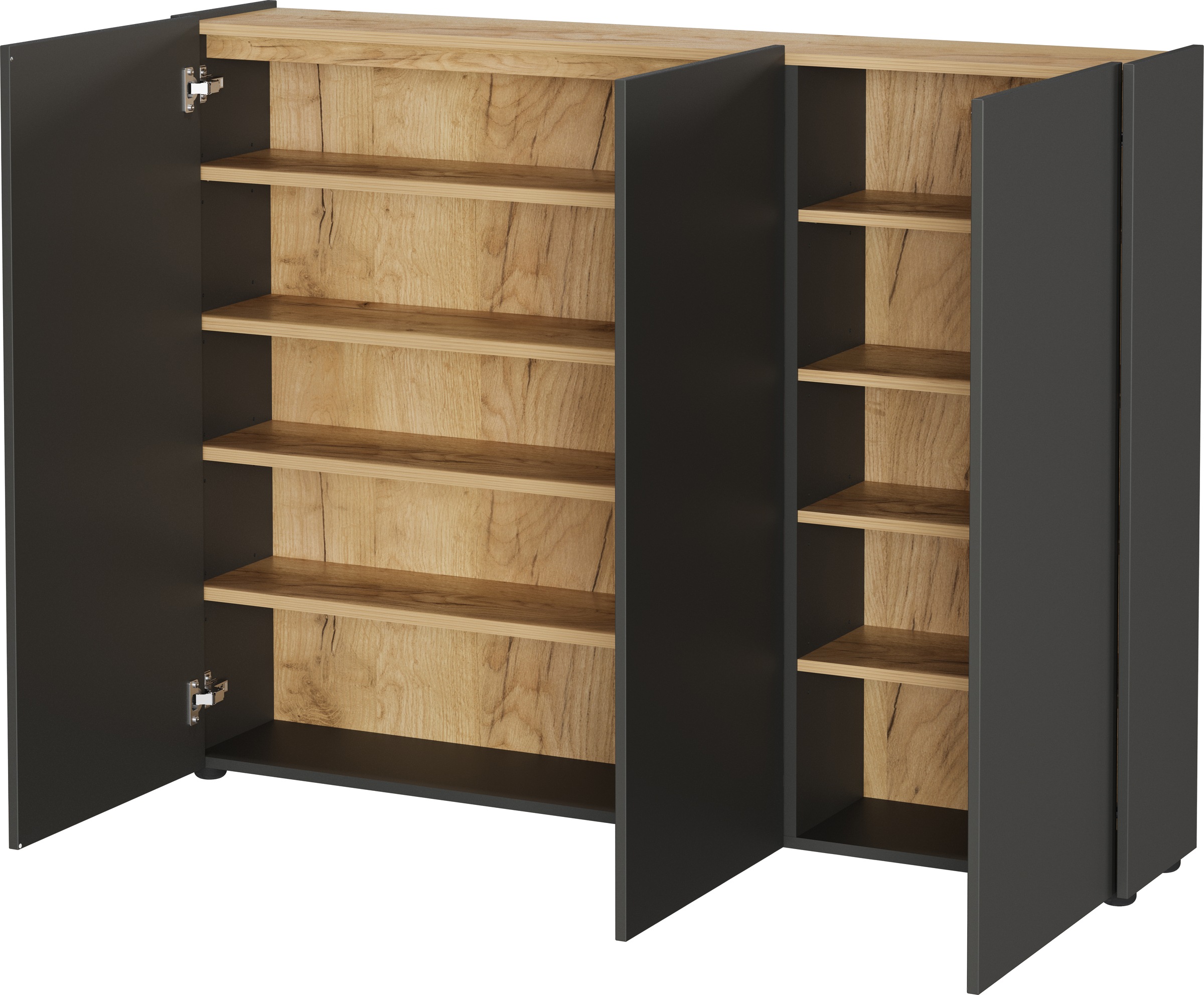 GERMANIA Mehrzweckschrank »GW-Libbiano«, (1 St.), ideal für schmale Flure, Breite 138 cm, in 3 verschiedenen Höhen