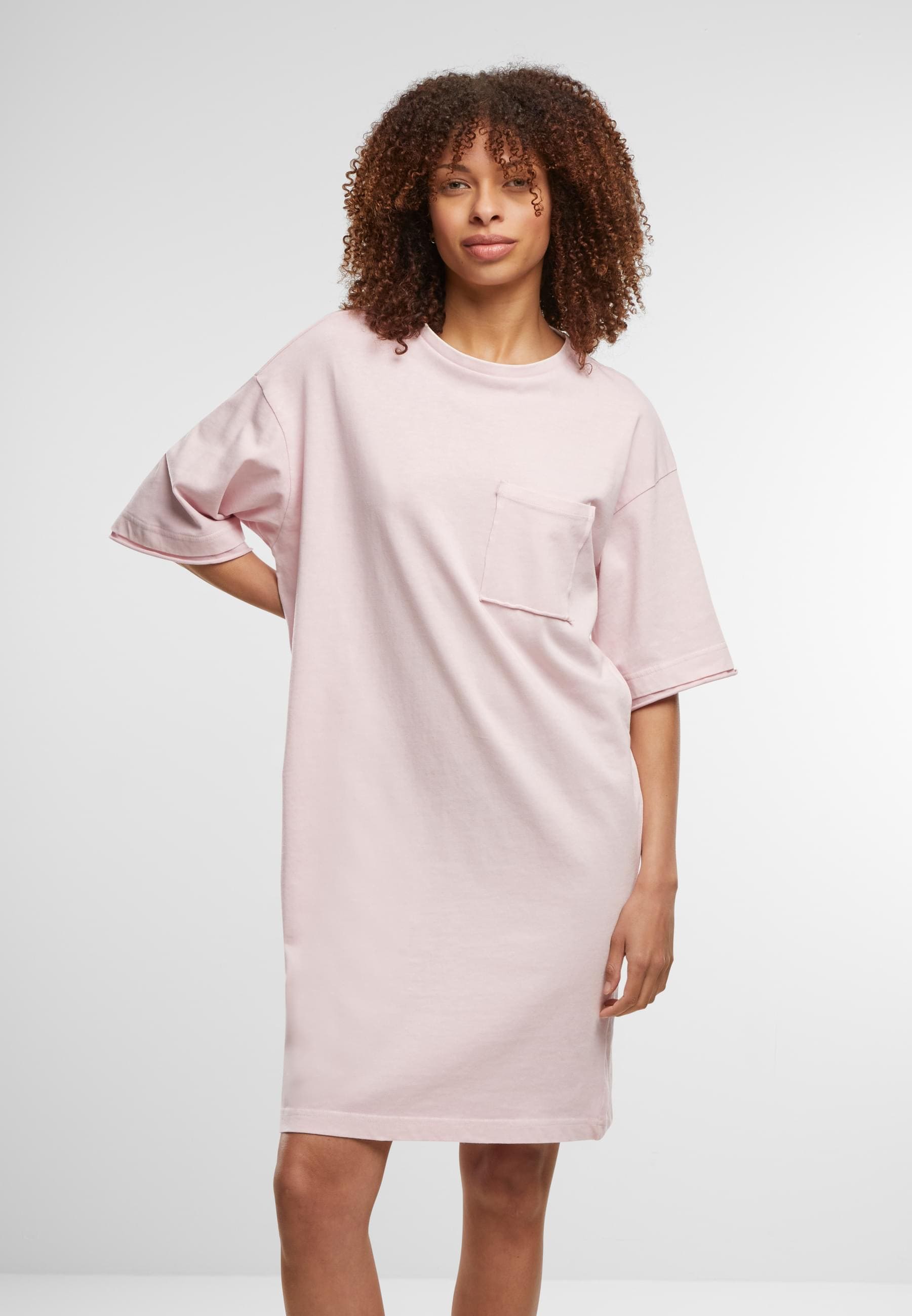 URBAN CLASSICS Shirtkleid »Urban Classics Ladies Washed Jersey T-Shirt Dress«, (1 tlg.)